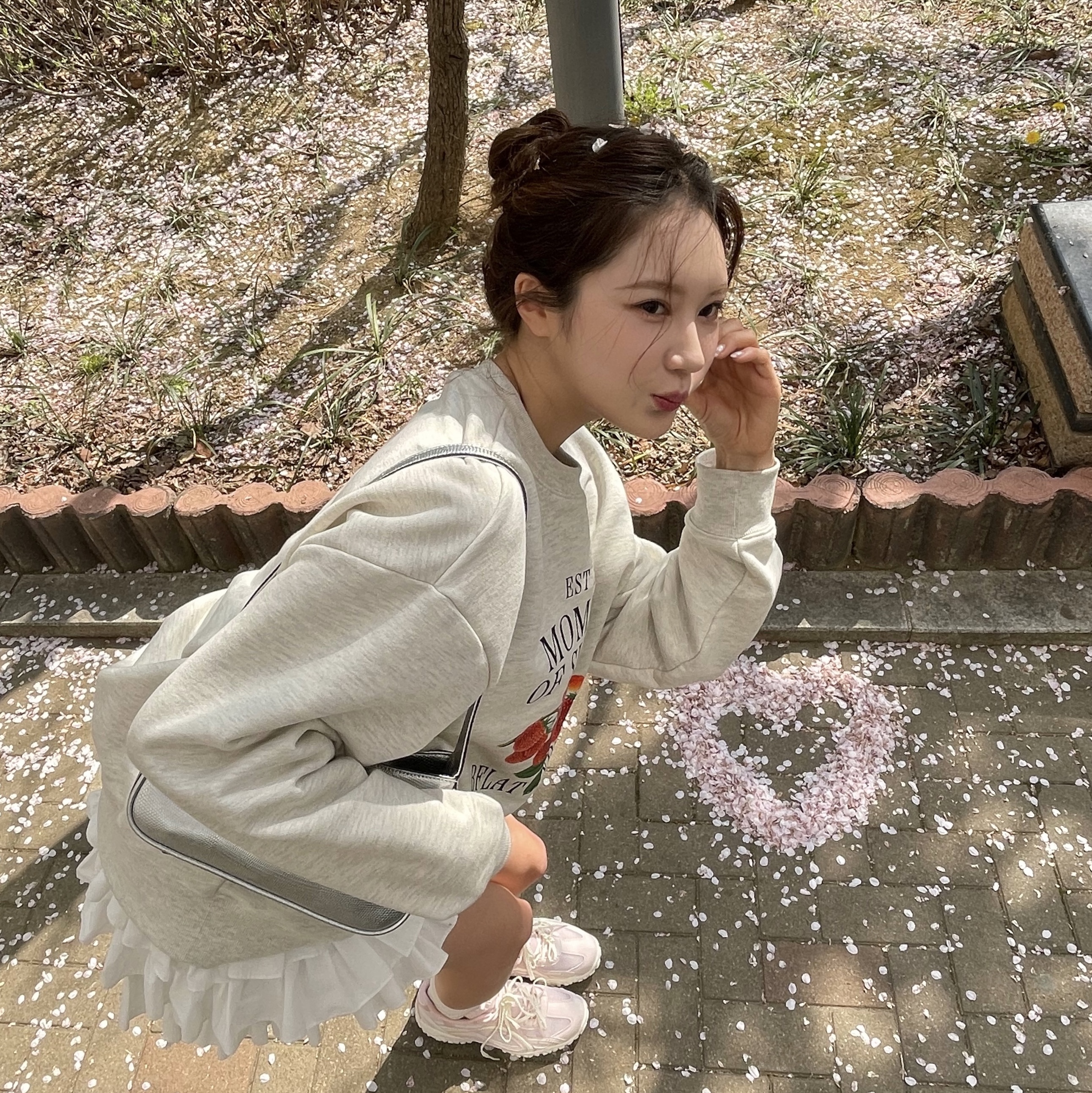 (W) 휠라 에샤페 블라썸 착용 스타일 - 4