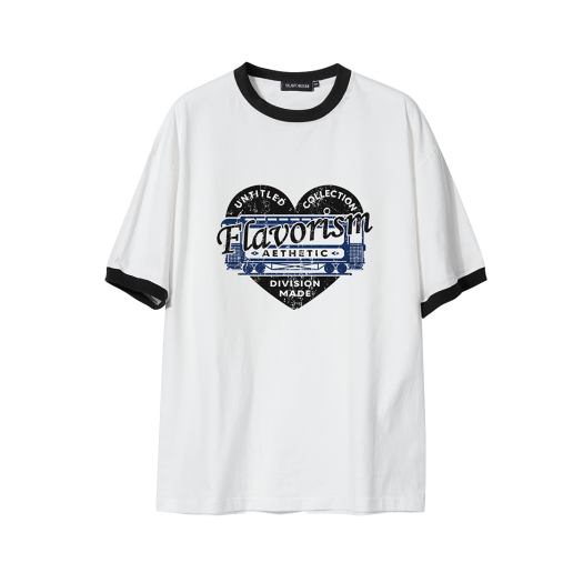 TT0093 Flavorism Heart Logo Linger T-Shirt White