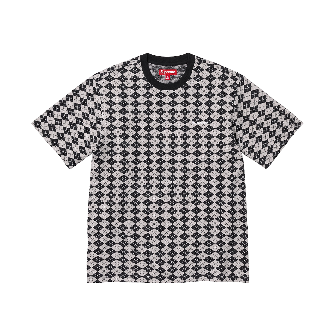 - Supreme Diamond Jacquard S/S Top Black - 25SS - 대표 이미지 #1