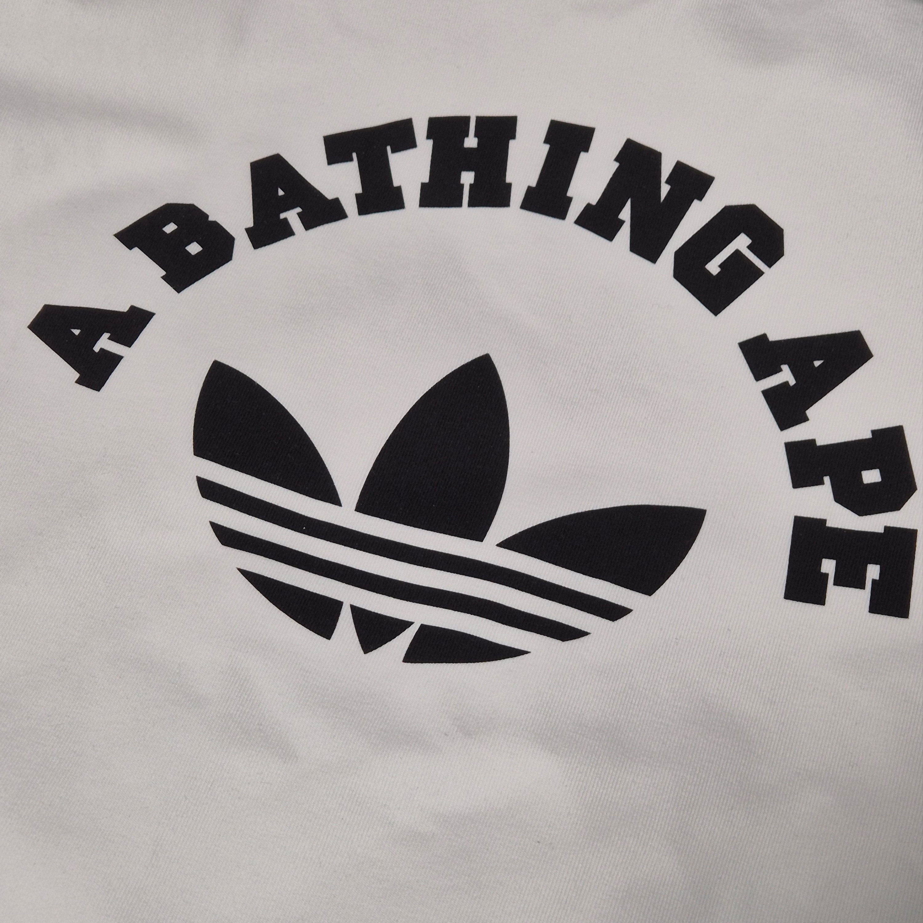 Adidas x BAPE T-Shirt White - KR Sizing 착용 스타일 - 5