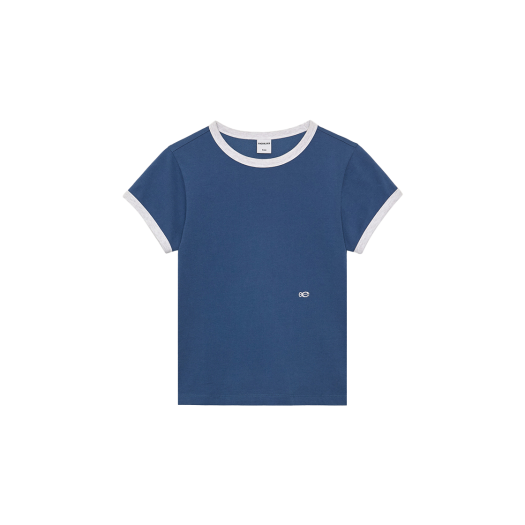 ENZO BLUES ♥ pixel logo boxy t-shirt / 追跡付 MUSINSA公式 | ENZO BLUES Pixel Logo Boxy T-Shirt (Grey)