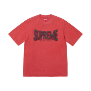 Supreme Flocked Washed S/S Top Red - 25SS