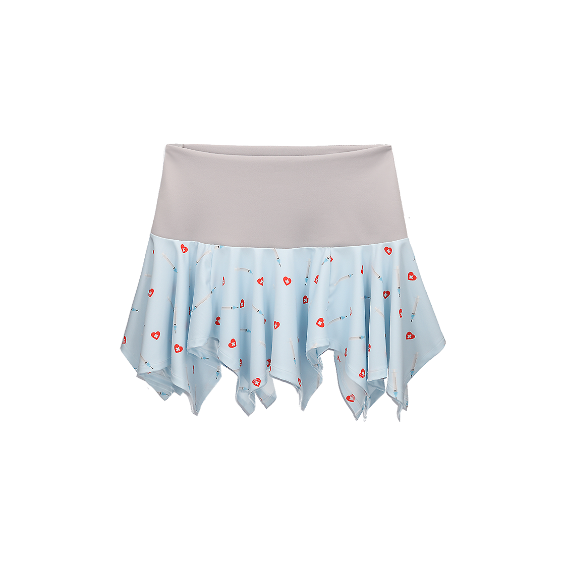 HKSS25004 Honkyo Injection Draped Skirt Skyblue