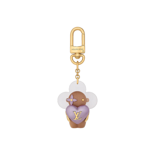 M01546 Louis Vuitton Vivienne Amour Key Holder Light Purple/Brown