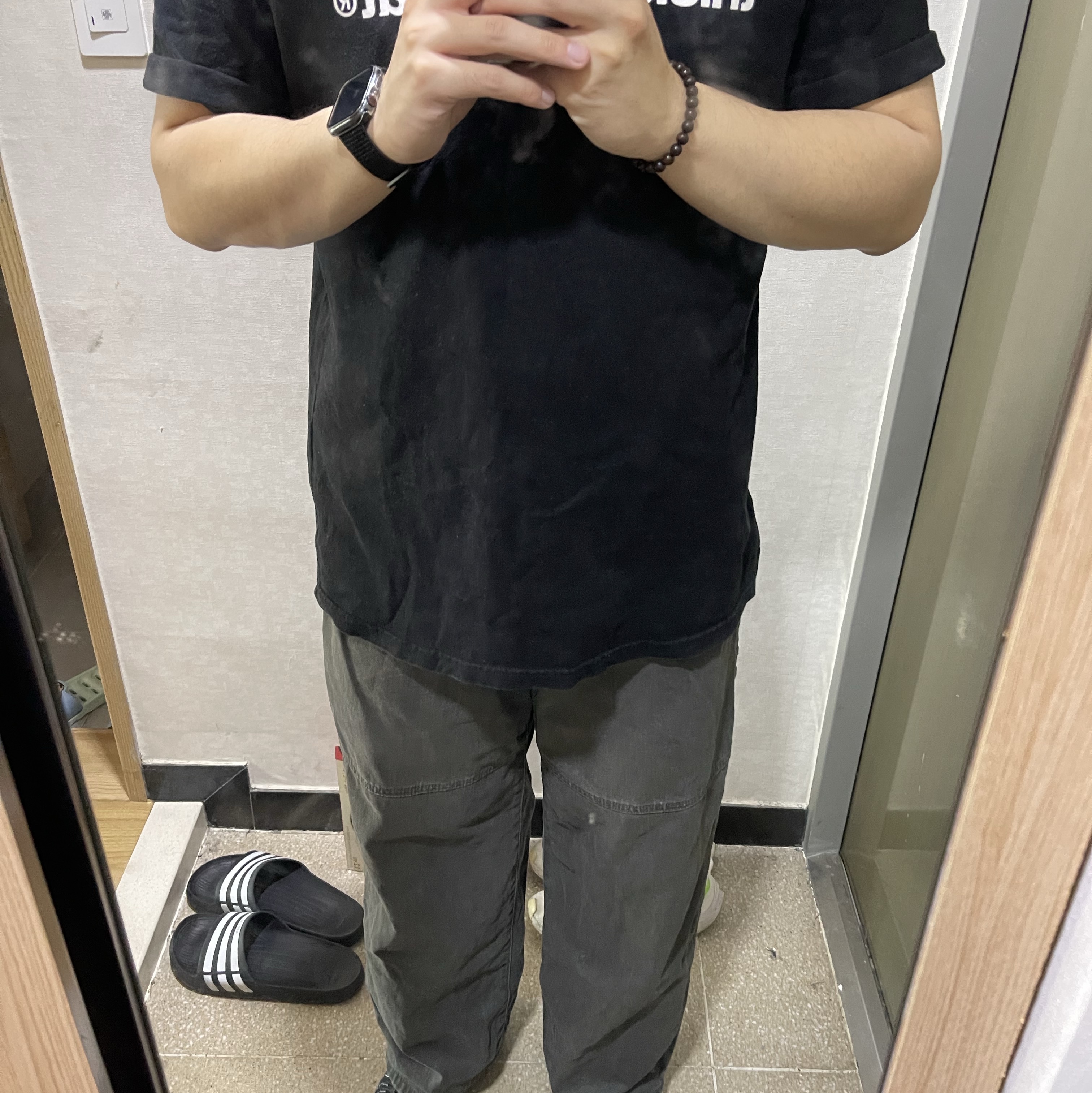 아식스 젤 카야노 14 블랙 퓨어 실버 착용 스타일