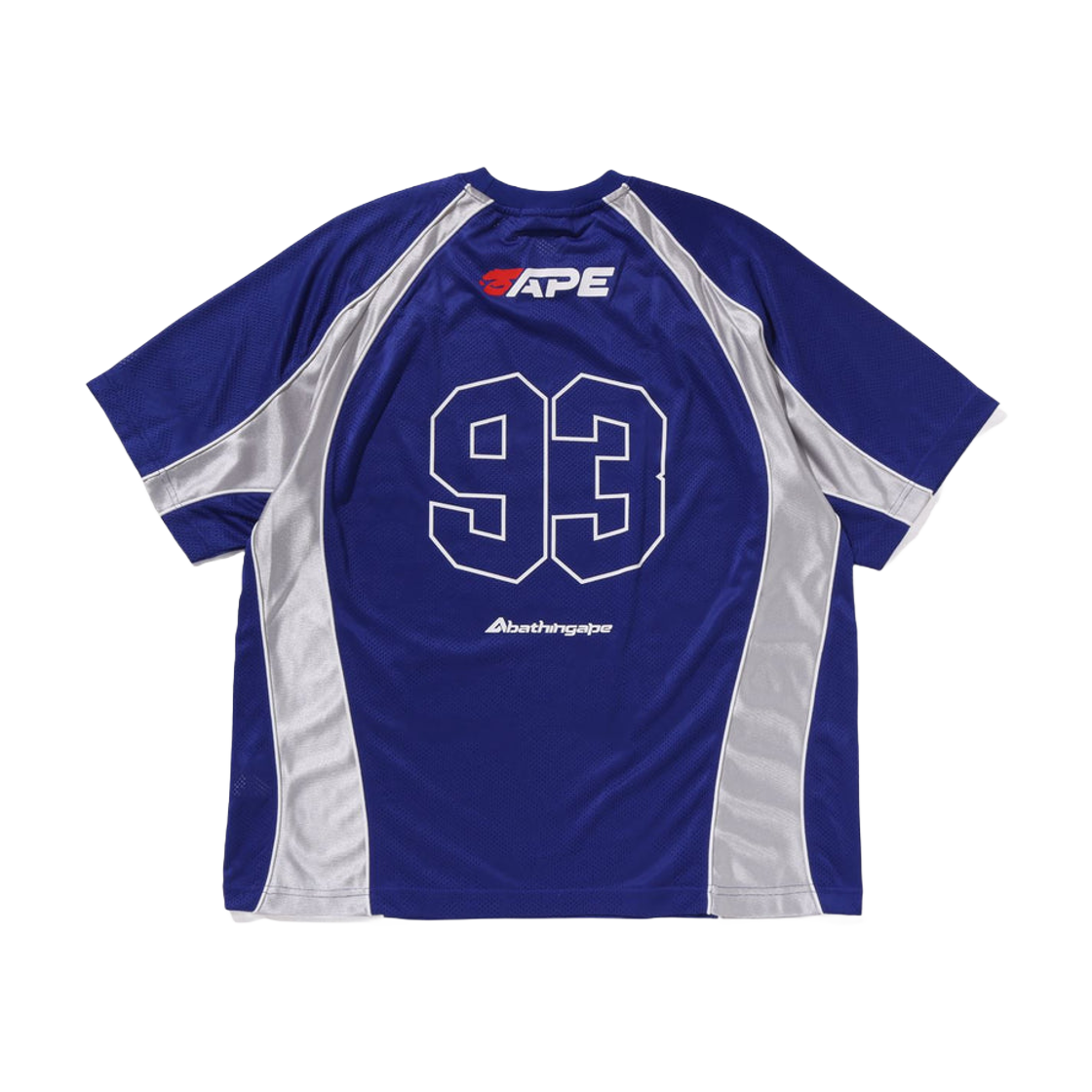 베이프 솔리드 카모 자카드 멀티로고 릴렉스드 핏 풋볼 저지 블루(BAPE Solid Camo Jacquard Multilogo Relaxed Fit Football Jersey Blue) - 2