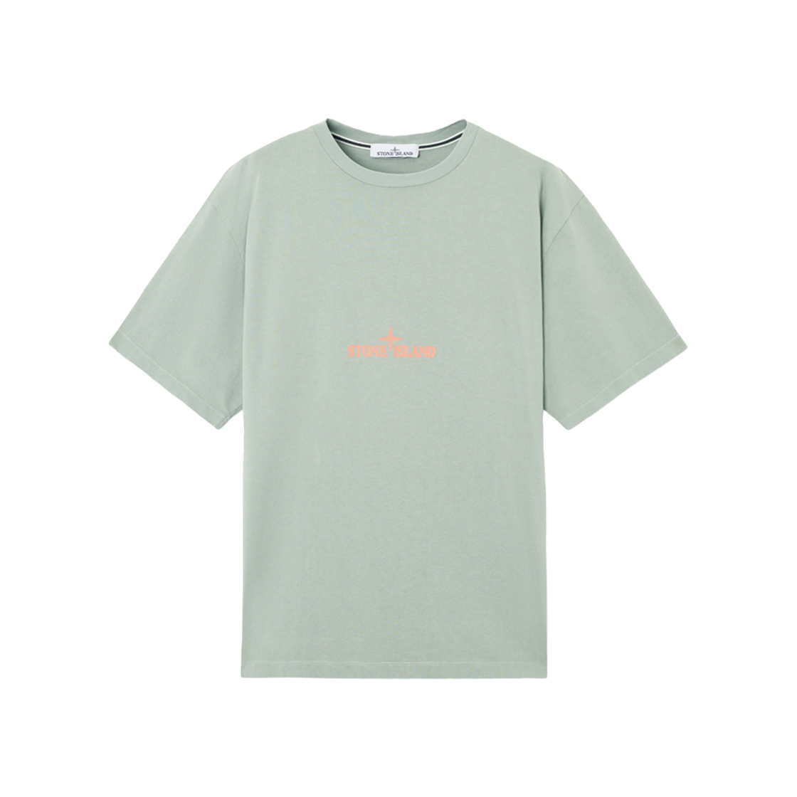 K1S1521002-RCS0137-V0055 Stone Island 21002RC 24/2 Organic Cotton Jersey Short-Sleeve T-Shirt with Construction Lines Print Sage Green - 25SS