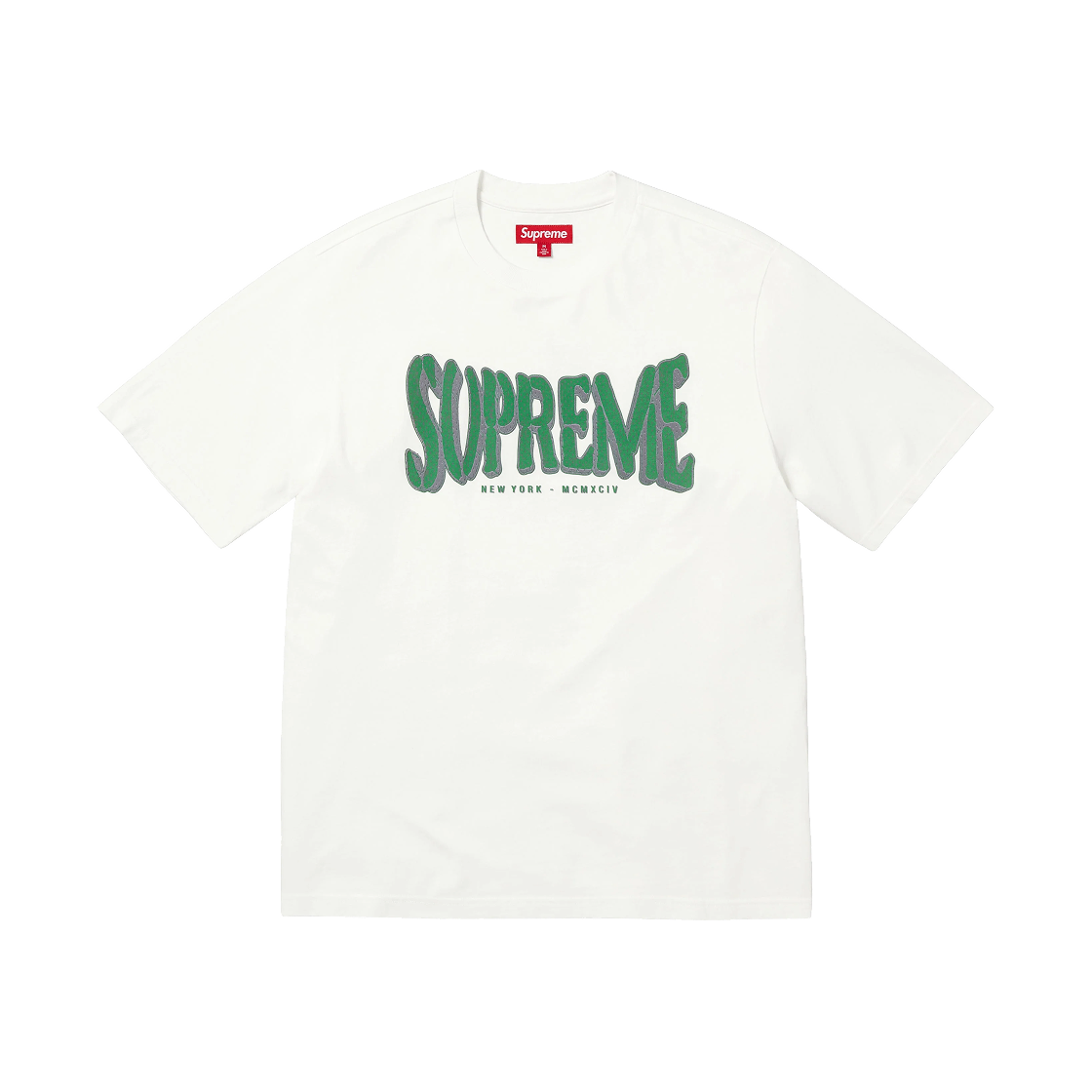 슈프림 플록 워시드 숏슬리브 탑 화이트 - 25SS(Supreme Flocked Washed S/S Top White - 25SS)