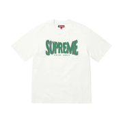 Supreme Flocked Washed S/S Top White - 25SS