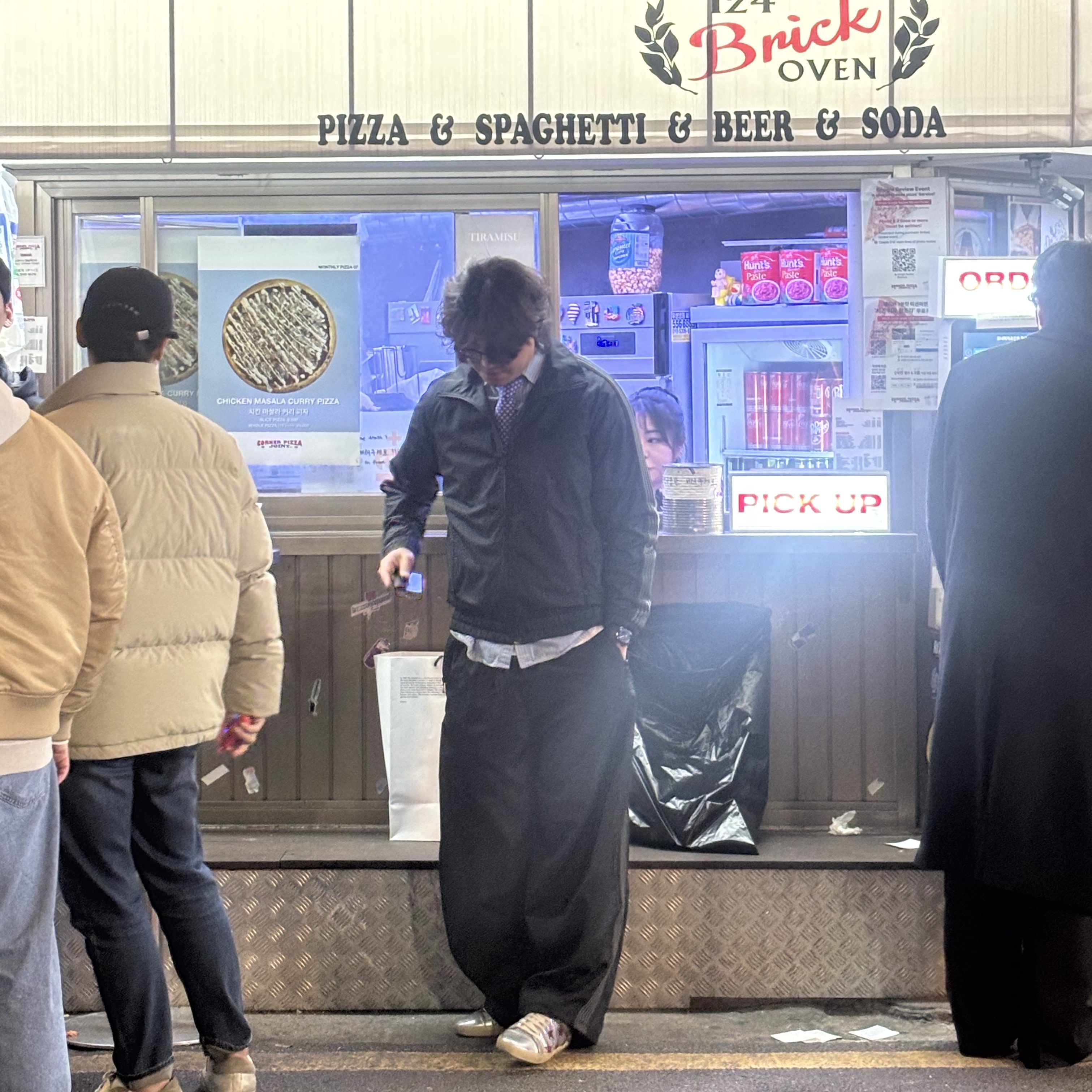 Needles x LHP H.D. Nylon Track Pants Black, Saint Laurent Court Classic SL/06 California Sneakers Red Stars 착용 스타일