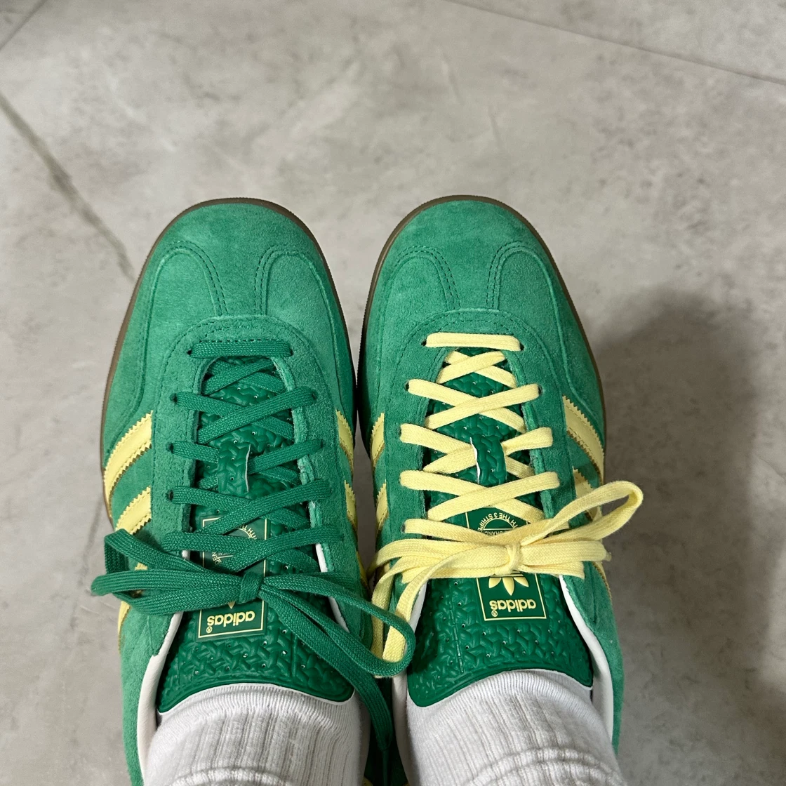아디다스 가젤 인도어 세미 코트 그린 올모스트 옐로우 | Adidas | KREAM Adidas Gazelle Indoor Semi Court Green Almost Yellow