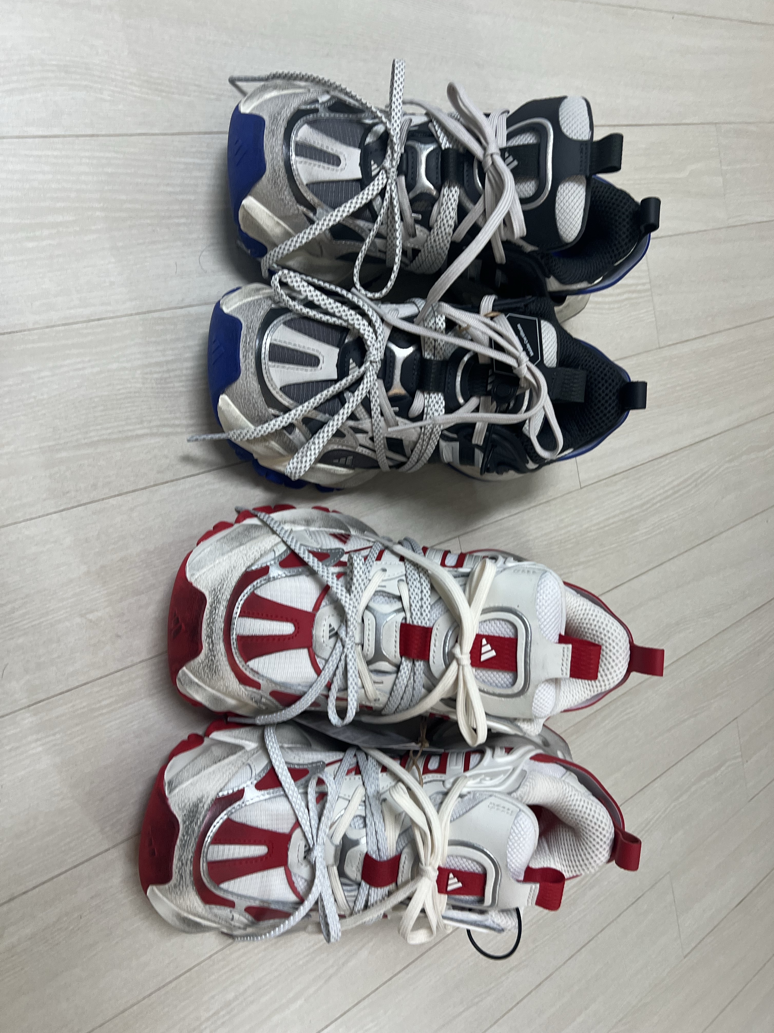 Adidas Vento XLG Deluxe Sneakers White Red, Adidas Vento XLG Deluxe Sneakers Grey 착용 스타일