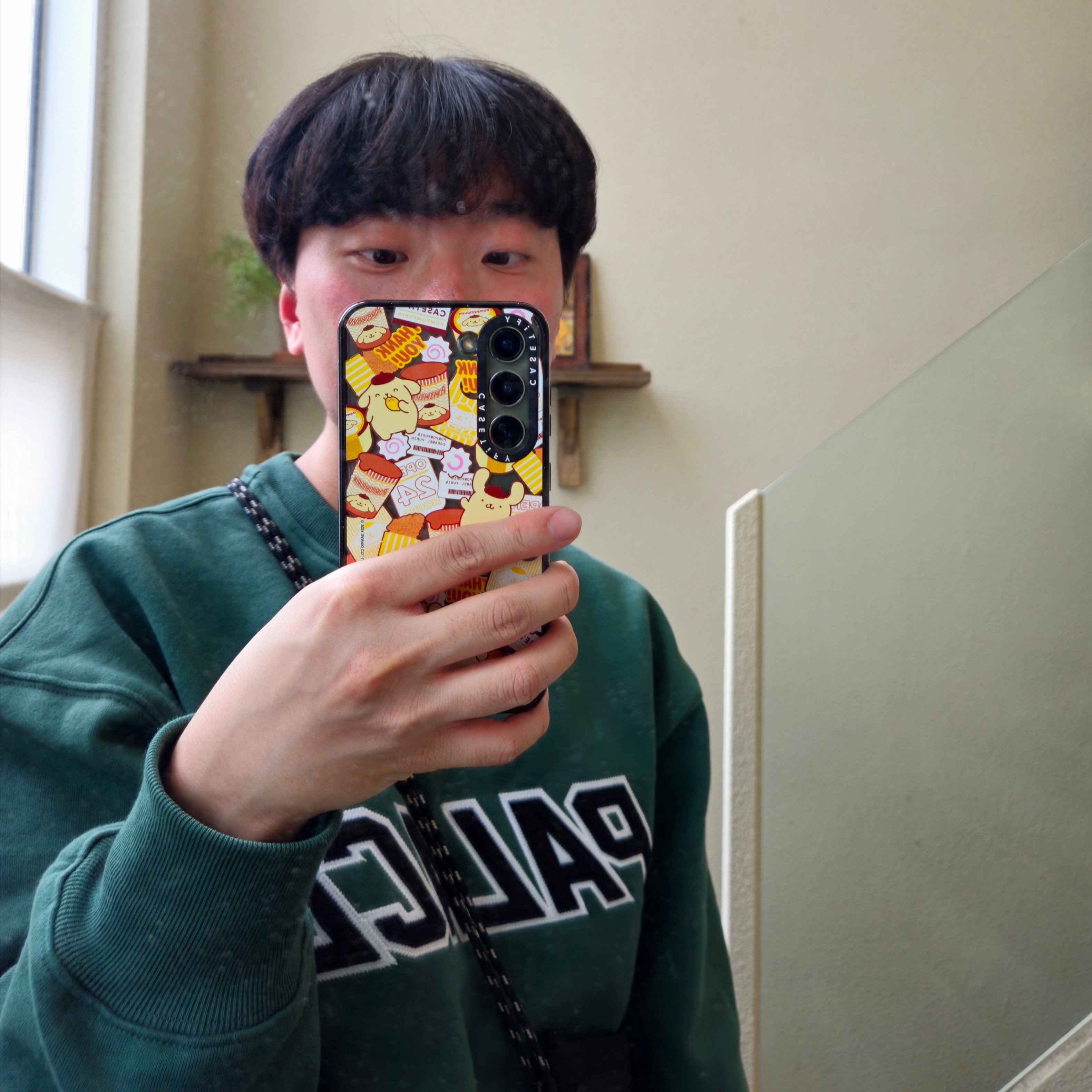 Palace Applique Team Crew Racey Green - 25SS 착용 스타일