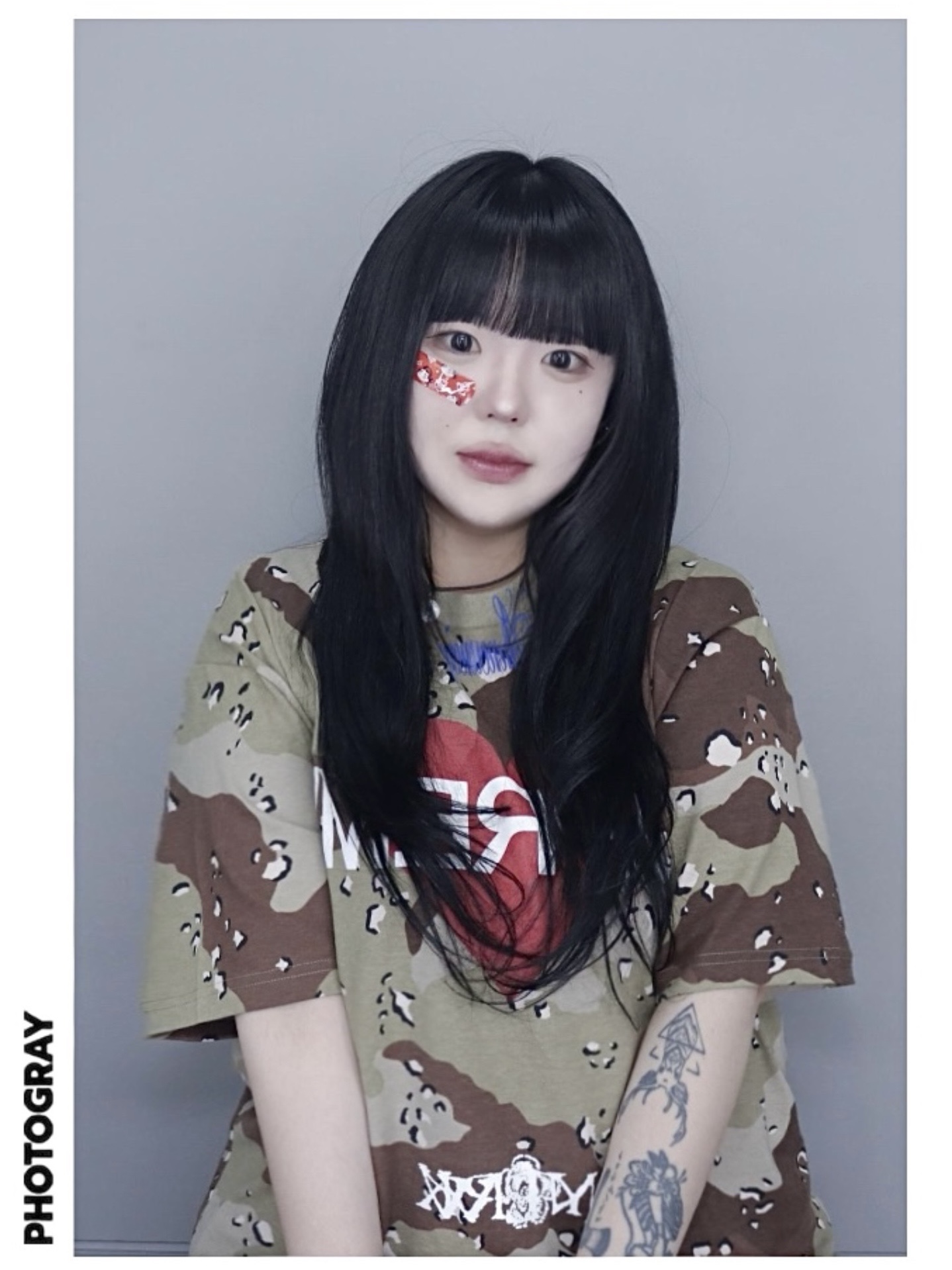 Supreme Announcing T-Shirt Chocolate Chip Camo - 25SS 착용 스타일 - 1