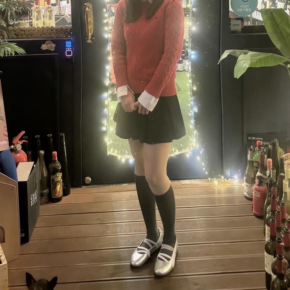 (W) 푸마 스피드캣 발레 메탈릭 푸마 실버 푸마 화이트 착용 스타일