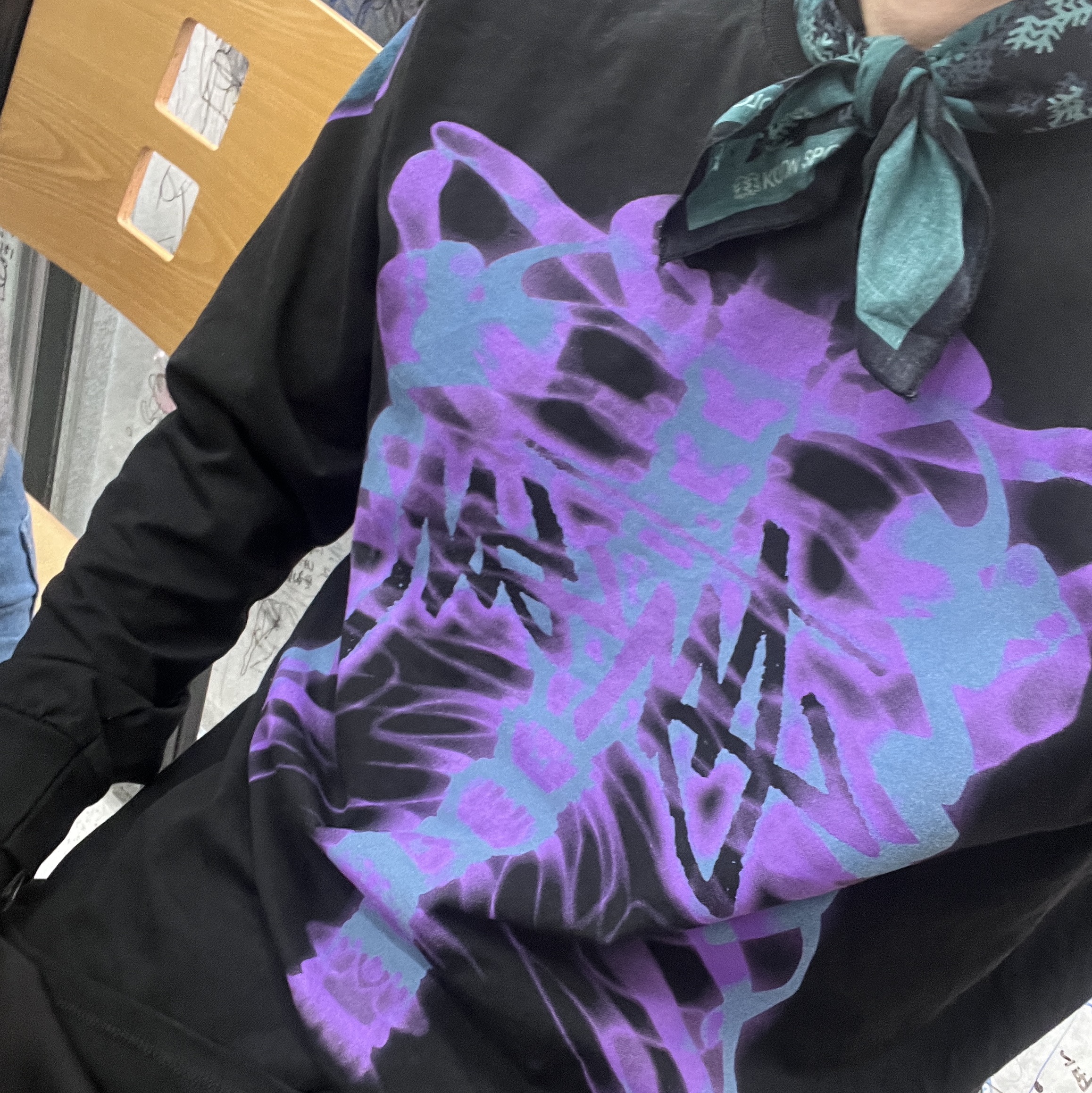 Stussy Rib Cage LS T-Shirt Black 착용 스타일