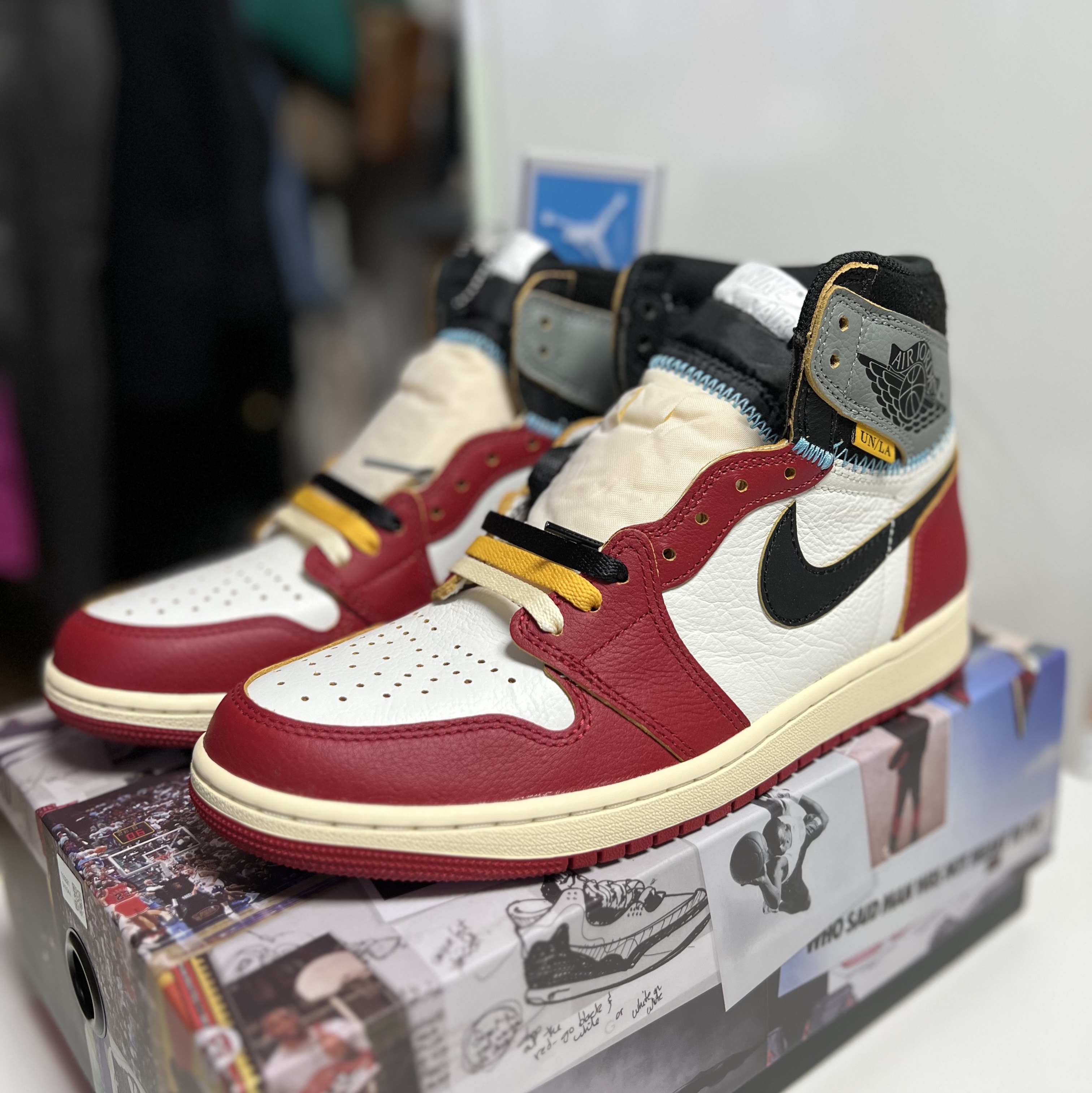 Jordan 1 x Union Retro High OG Chicago Shadow 착용 스타일 - 3