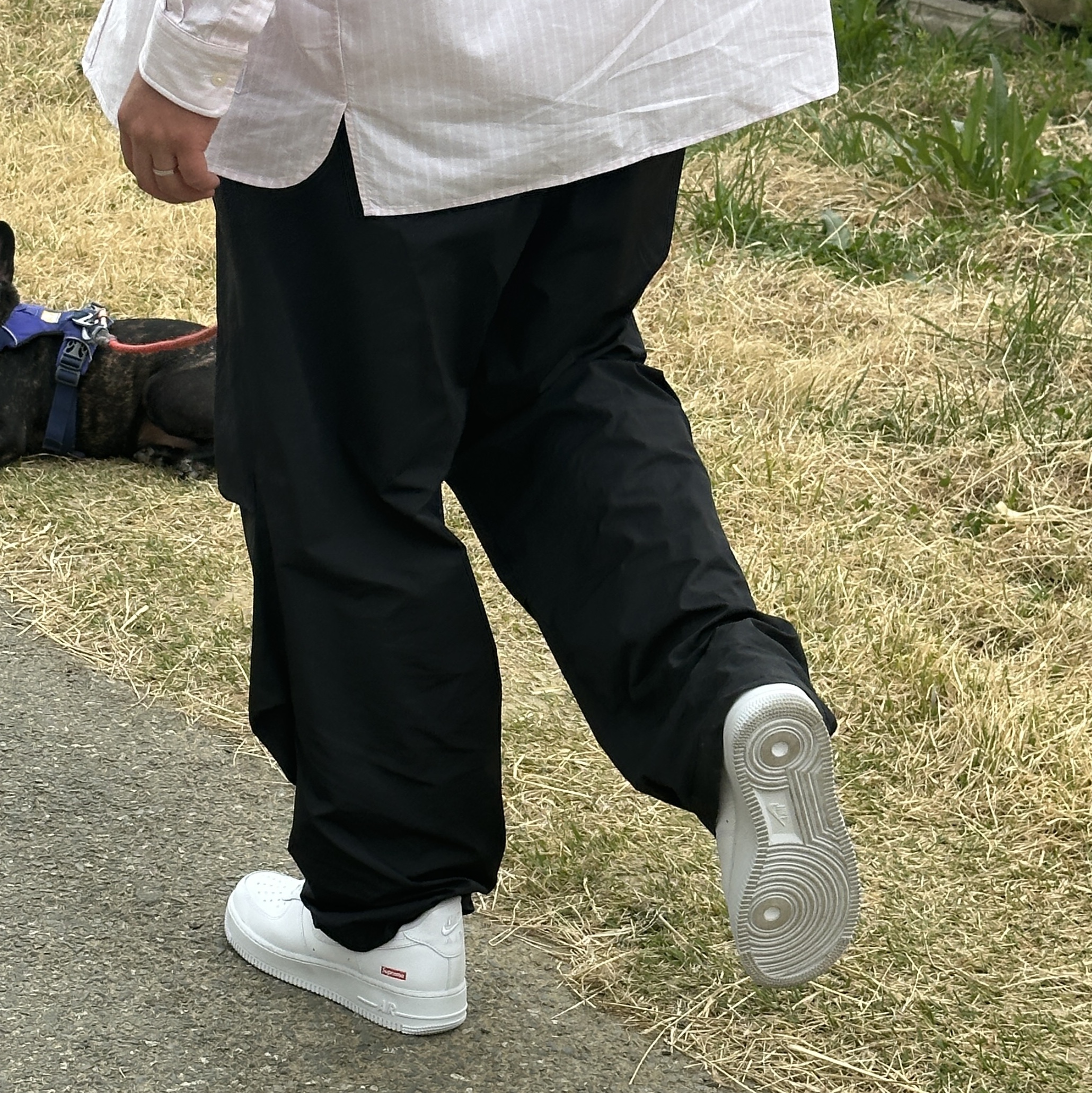 Nike x Supreme Air Force 1 Low White 착용 스타일