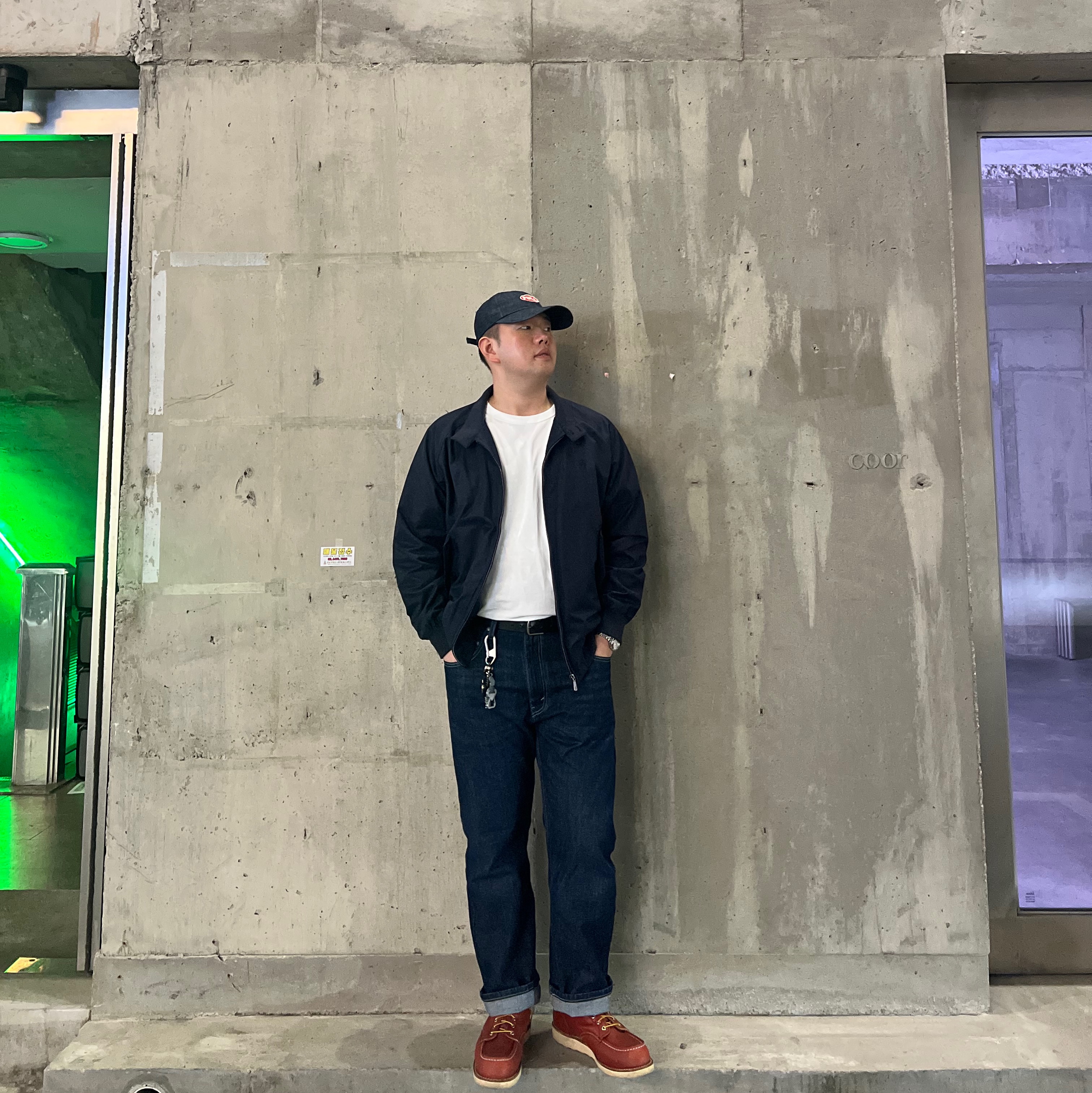 Fullcount Full Emblem Denim Baseball Cap Indigo Blue, Red Wing 6 Inch Moc Toe 8875 Oro Russet Leather - D 착용 스타일