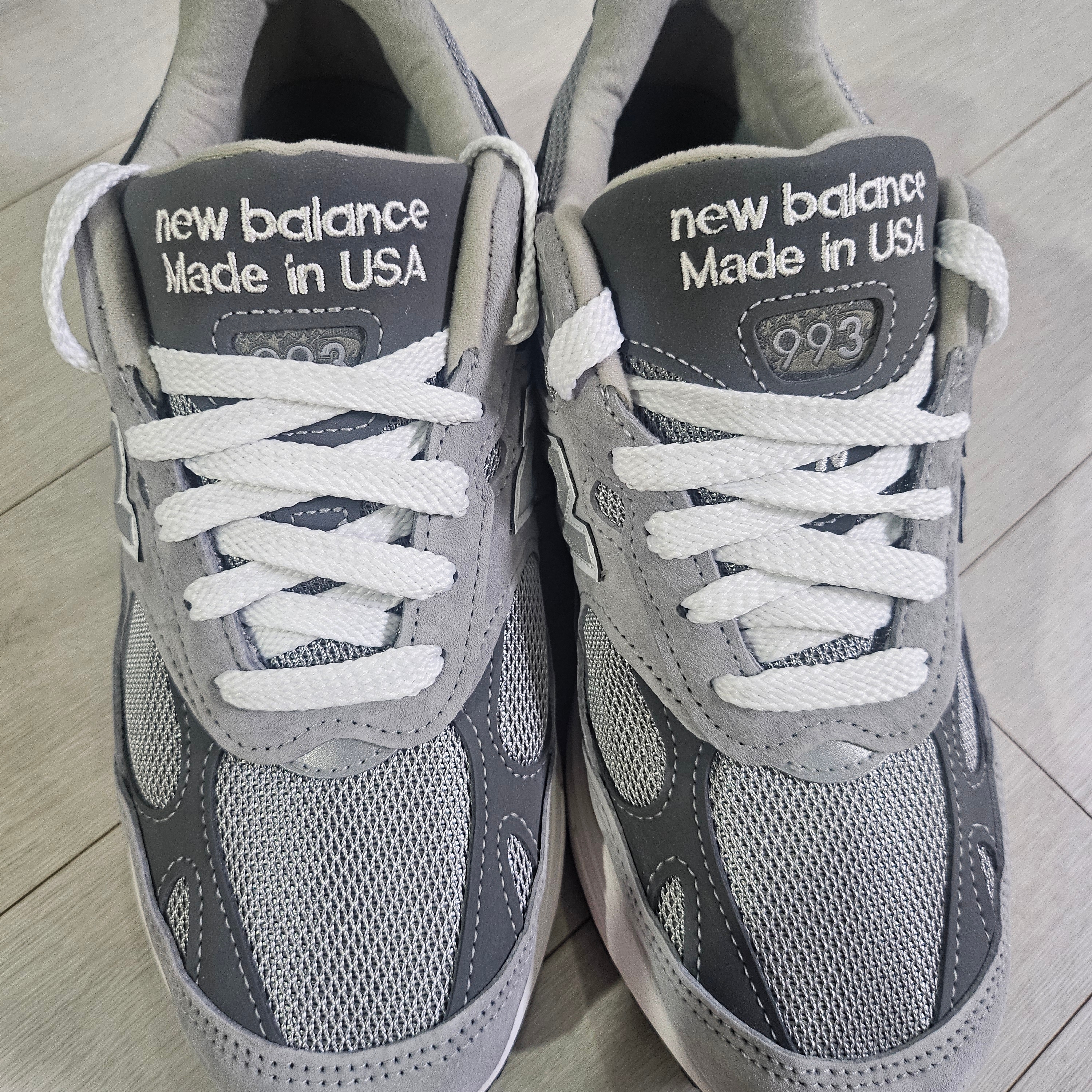 New Balance 993 Made in USA Grey - D Standard 착용 스타일 - 2