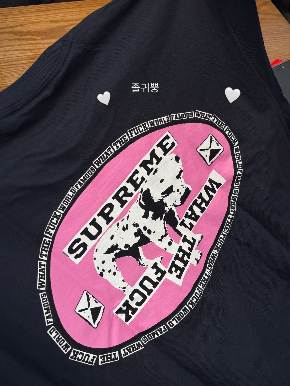 Supreme Dalmatian T-Shirt Navy - 25SS 착용 스타일