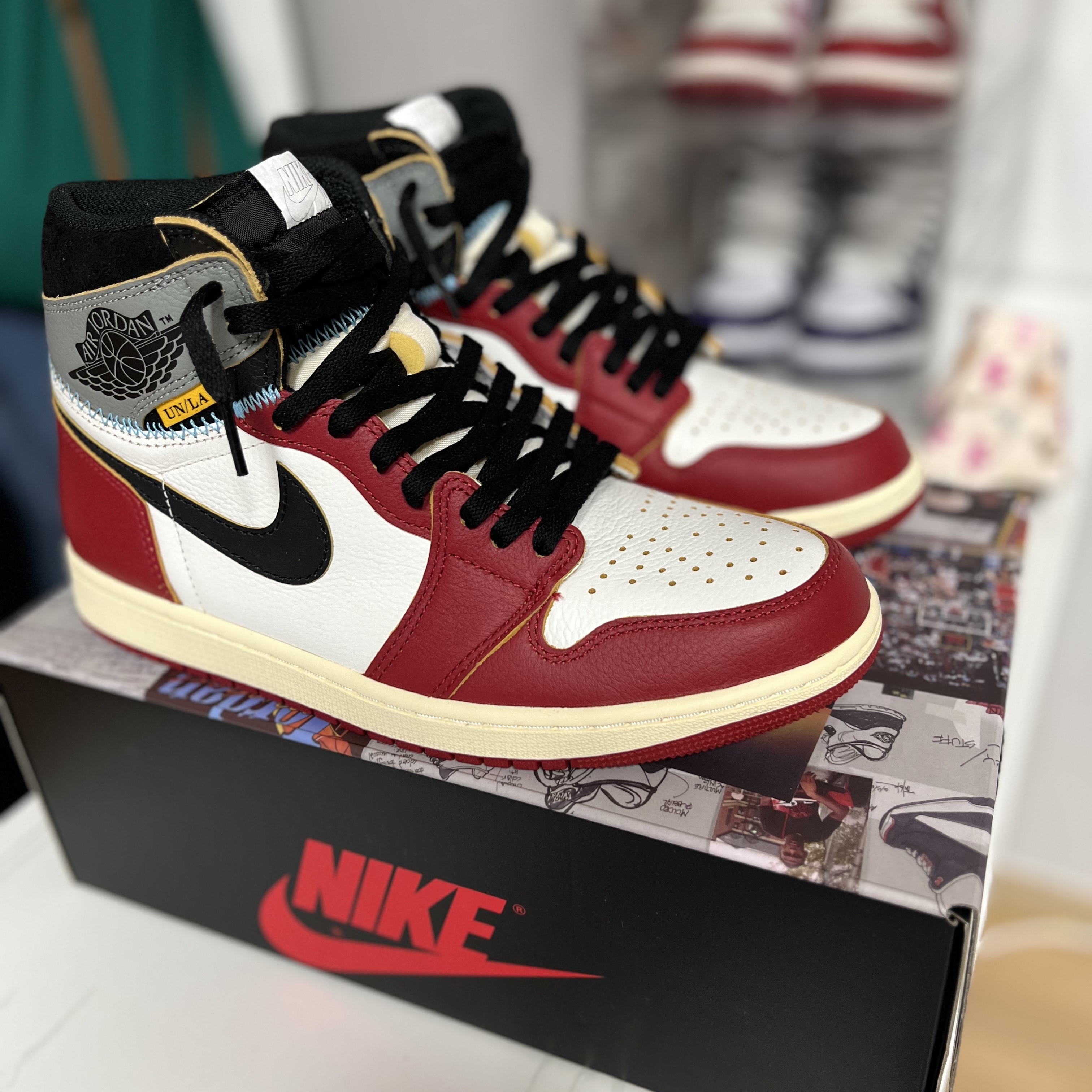 Jordan 1 x Union Retro High OG Chicago Shadow 착용 스타일 - 4