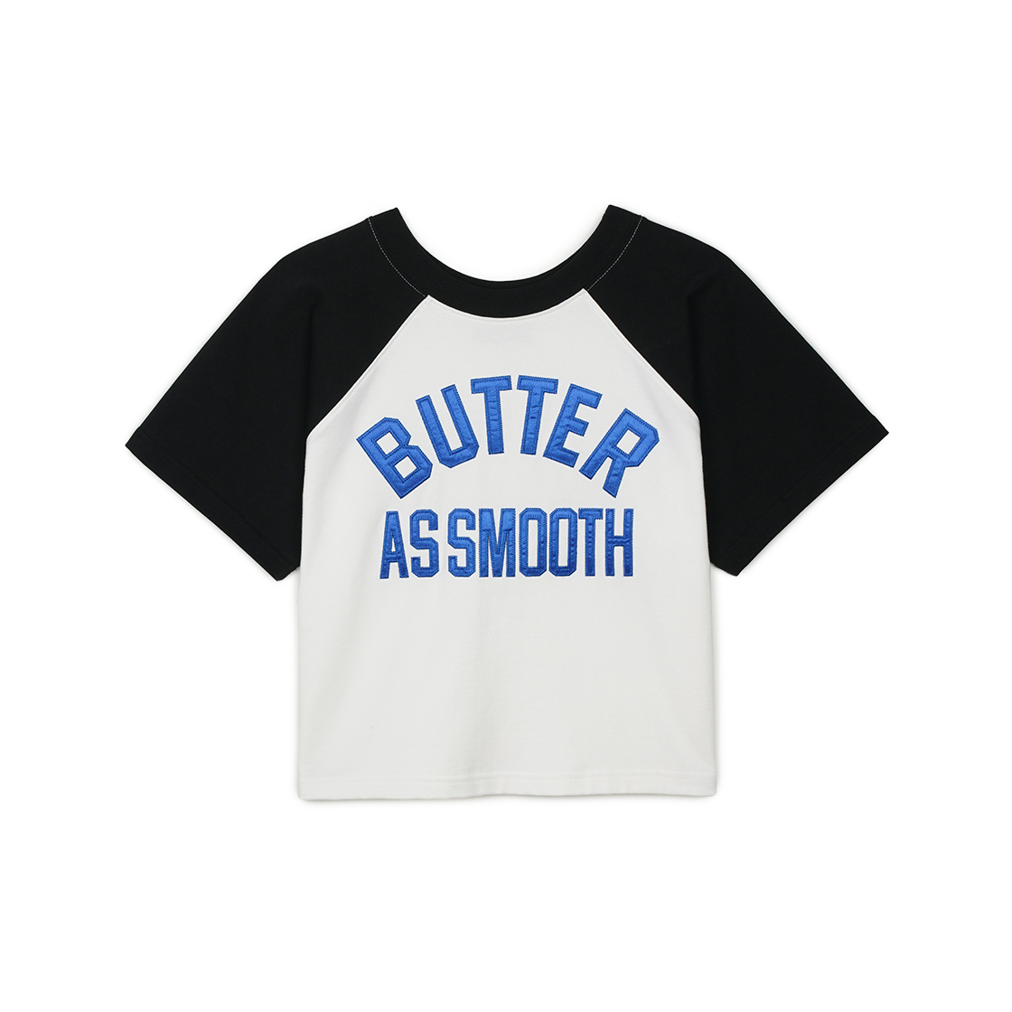 그린버터 스무스 레글런 슬리브 티 아이보리/블랙(Greenbutter Smooth Raglan Sleeve Tee Ivory/Black) - 1