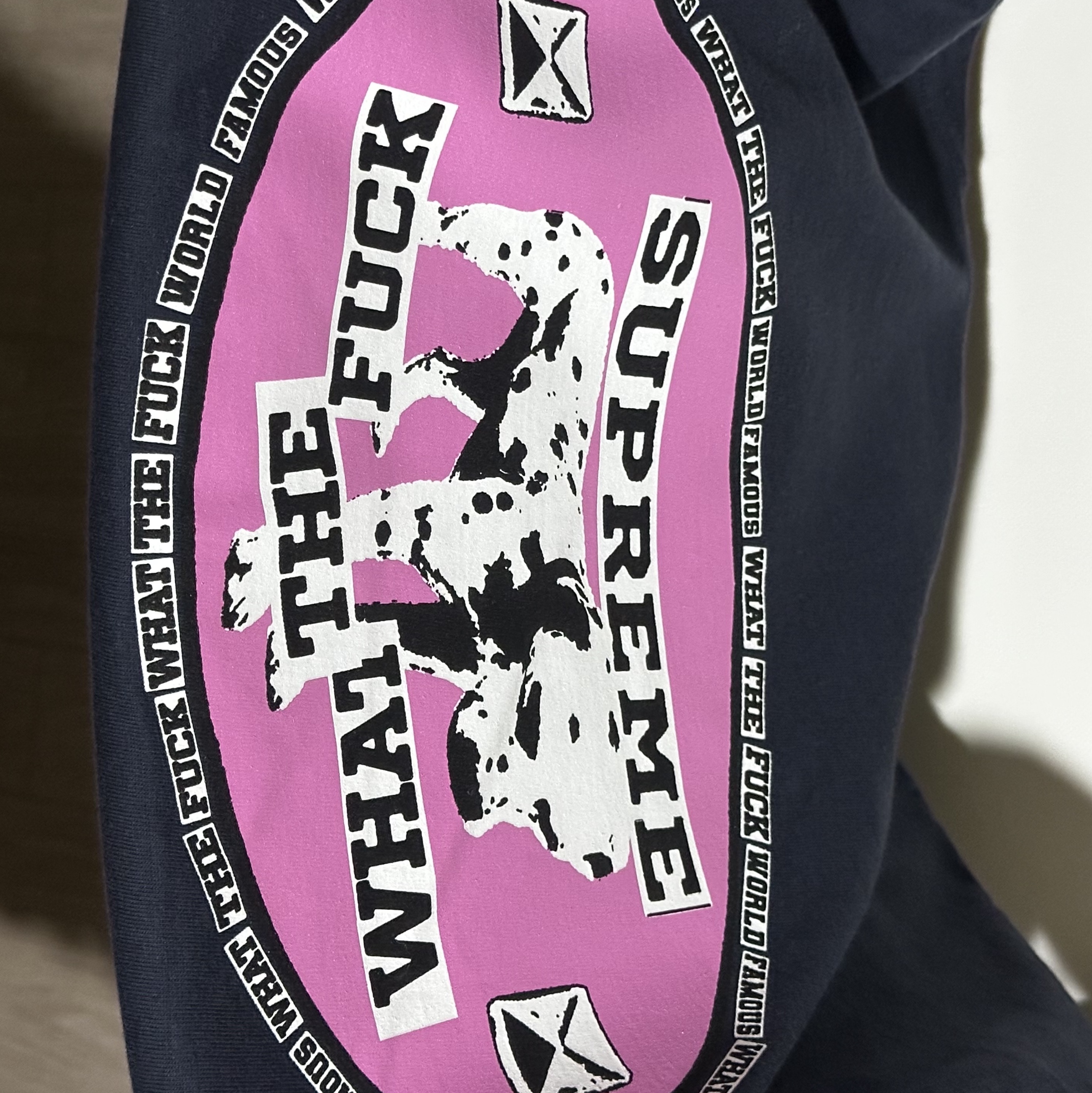 Supreme Dalmatian T-Shirt Navy - 25SS 착용 스타일 - 2