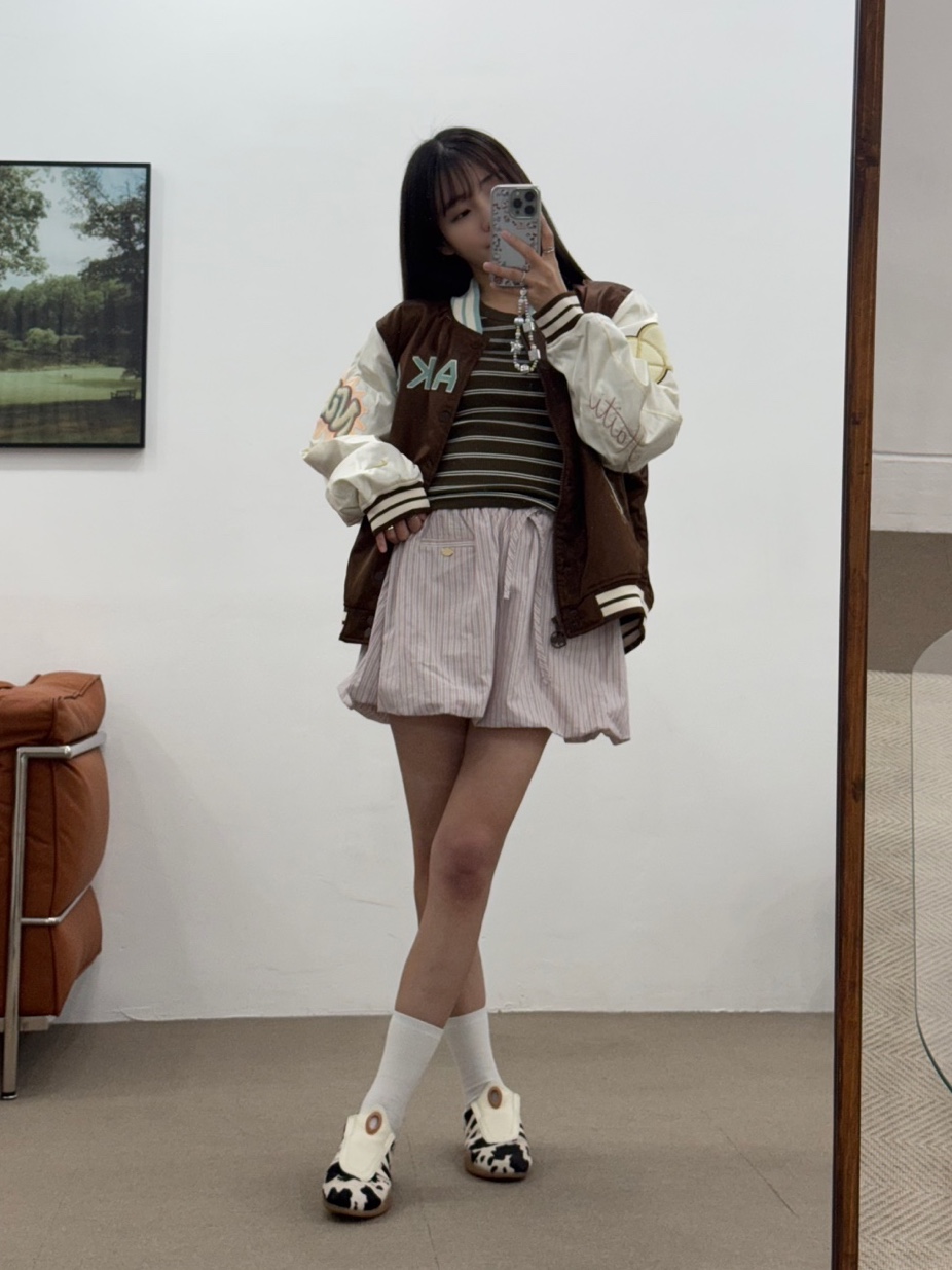 (W) 나이키 나오미 오사카 바시티 패딩 재킷 카카오 와우, (W) 아디다스 태권도 메이 오프 화이트 서플라이어 컬러 착용 스타일 - 3