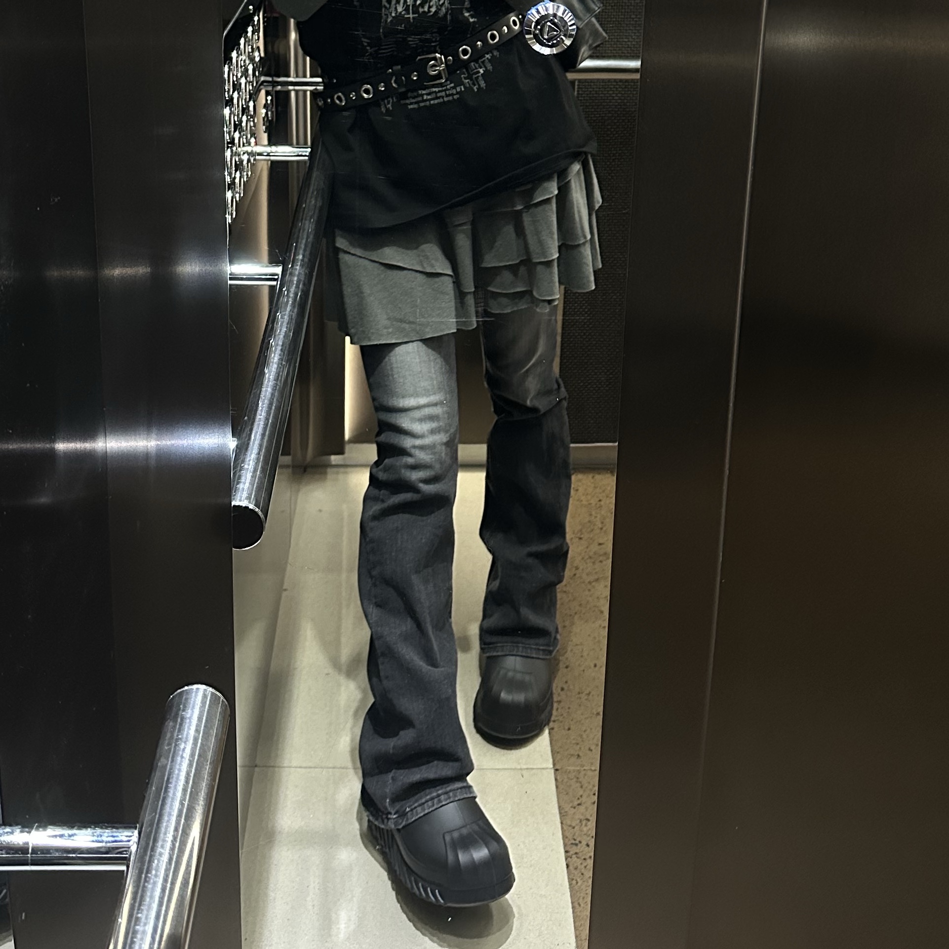 (W) Adidas Adifom Superstar Boot Black 착용 스타일
