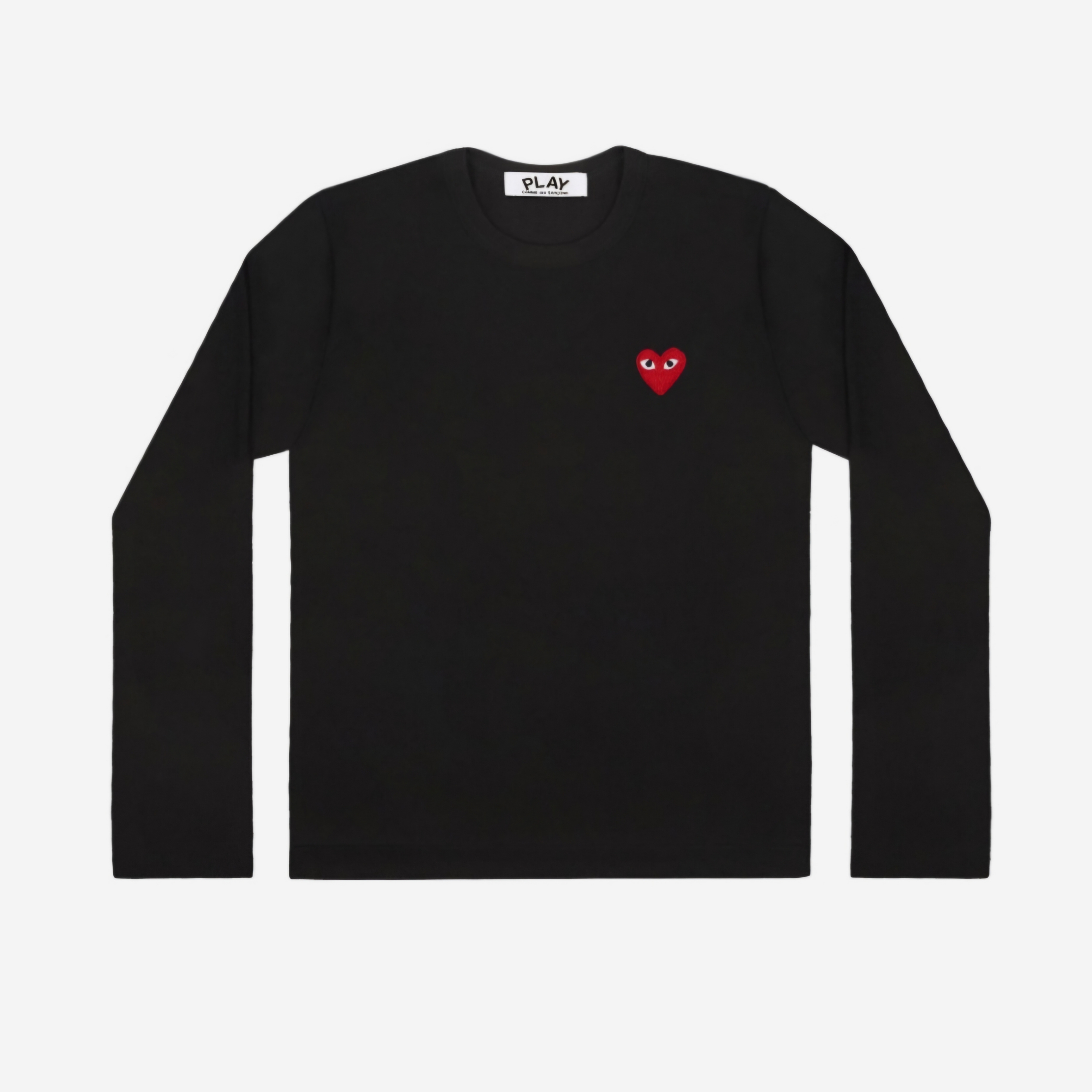 Play Comme des Garcons LS T-Shirt Black 착용 스타일 - 2
