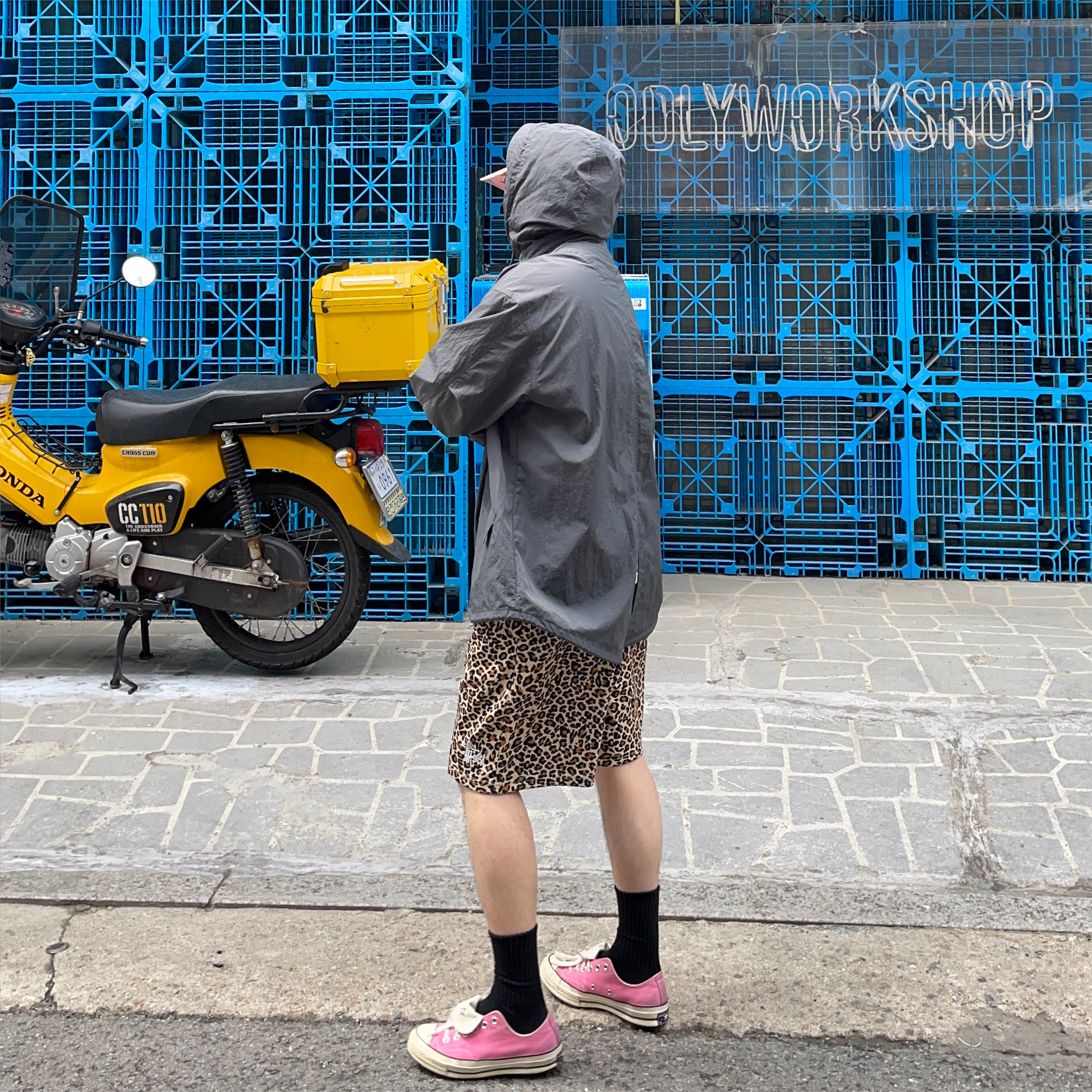 Stussy Basic Mesh Shorts Leopard, Supreme Pigment Coated S Logo 6-Panel Pink Camo - 25SS 착용 스타일 - 1
