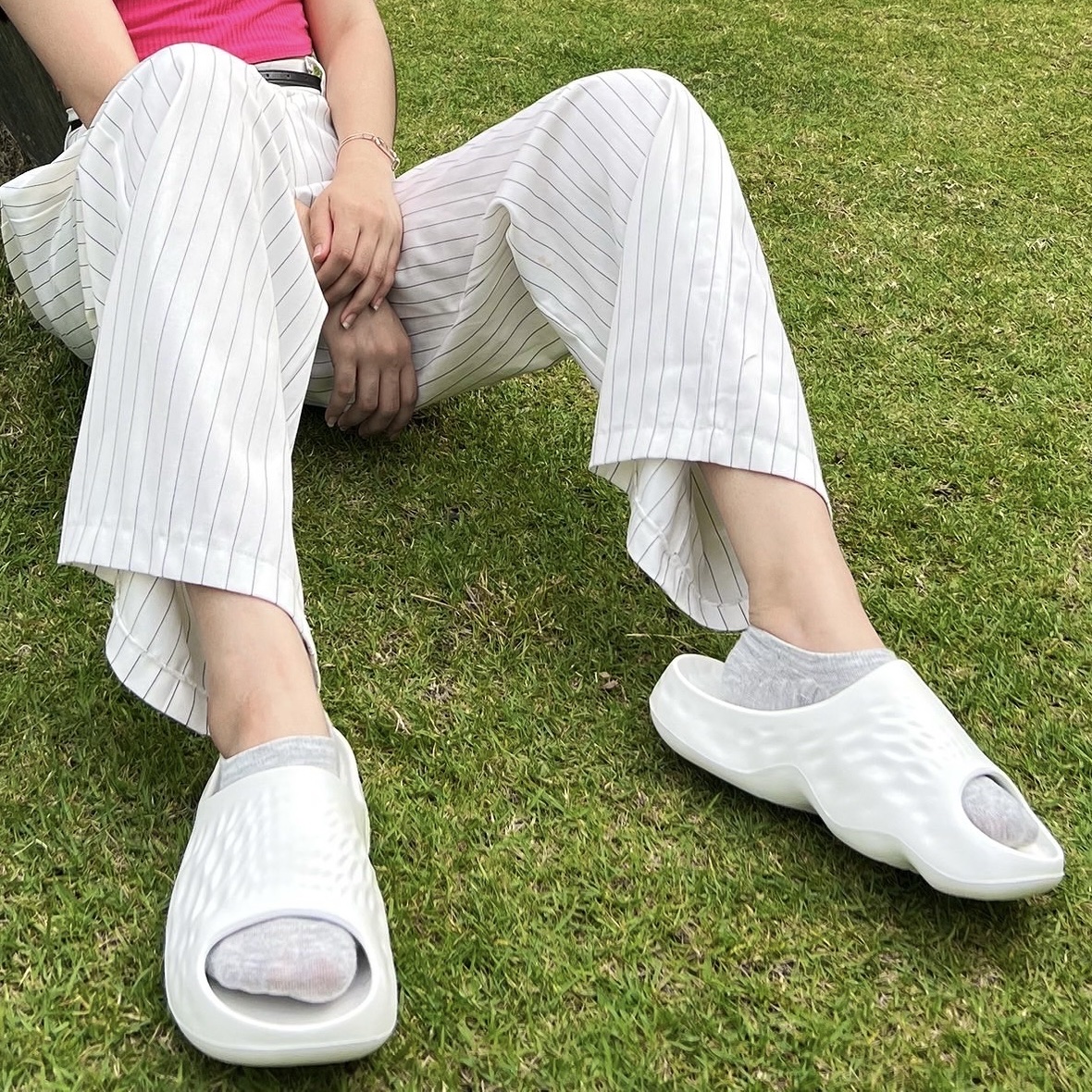 New Balance Fresh Foam MRSHN Paper White 착용 스타일