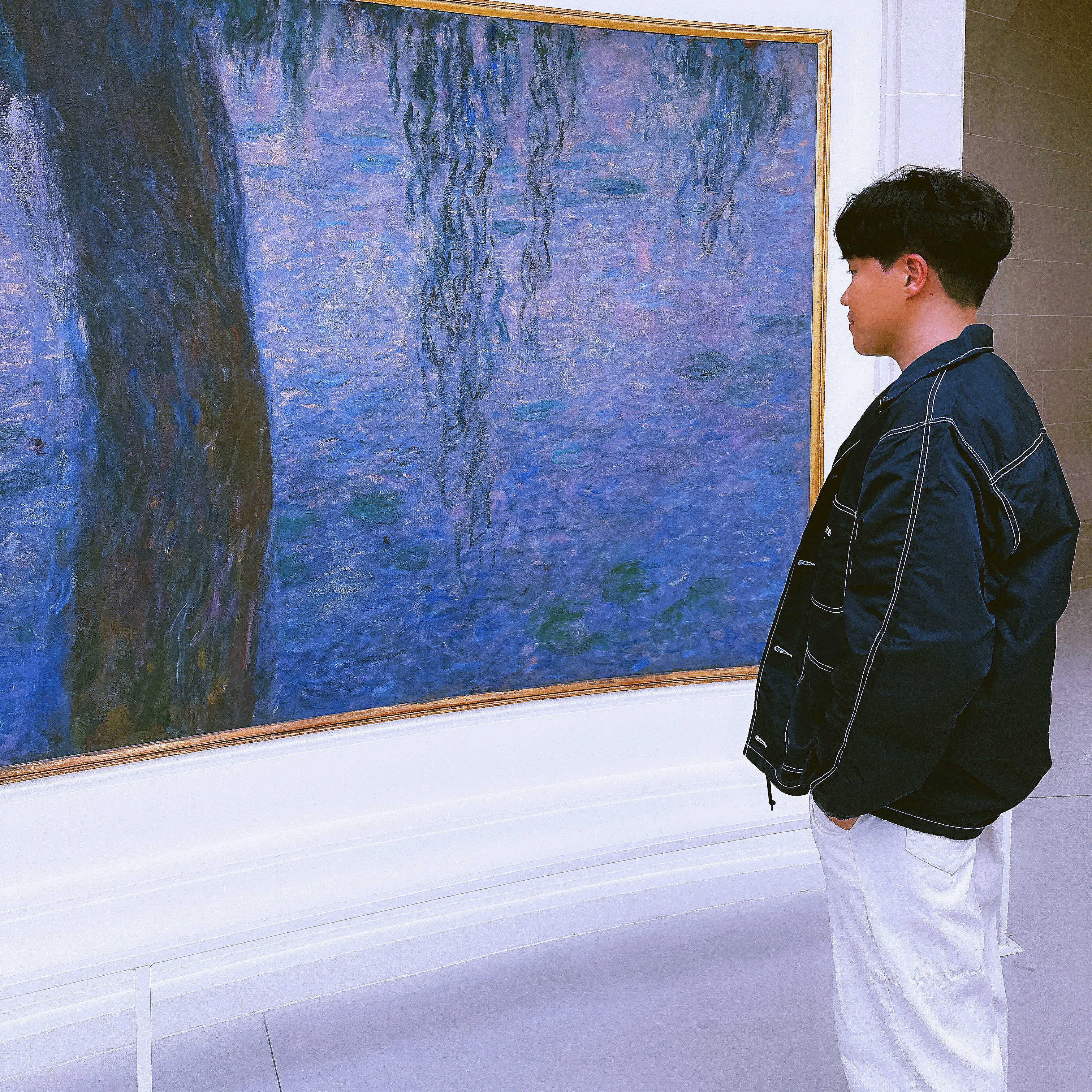 슈프림 나일론 초어 코트 네이비 - 24SS 착용 스타일 - 5