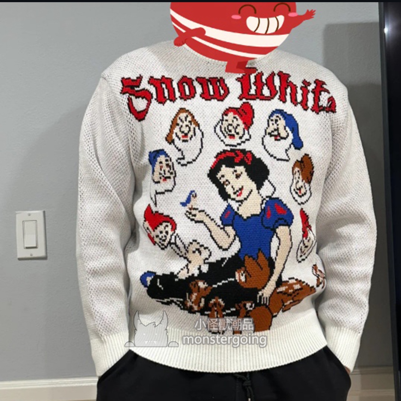 Supreme Snow White Sweater White - 24FW 착용 스타일 - 3