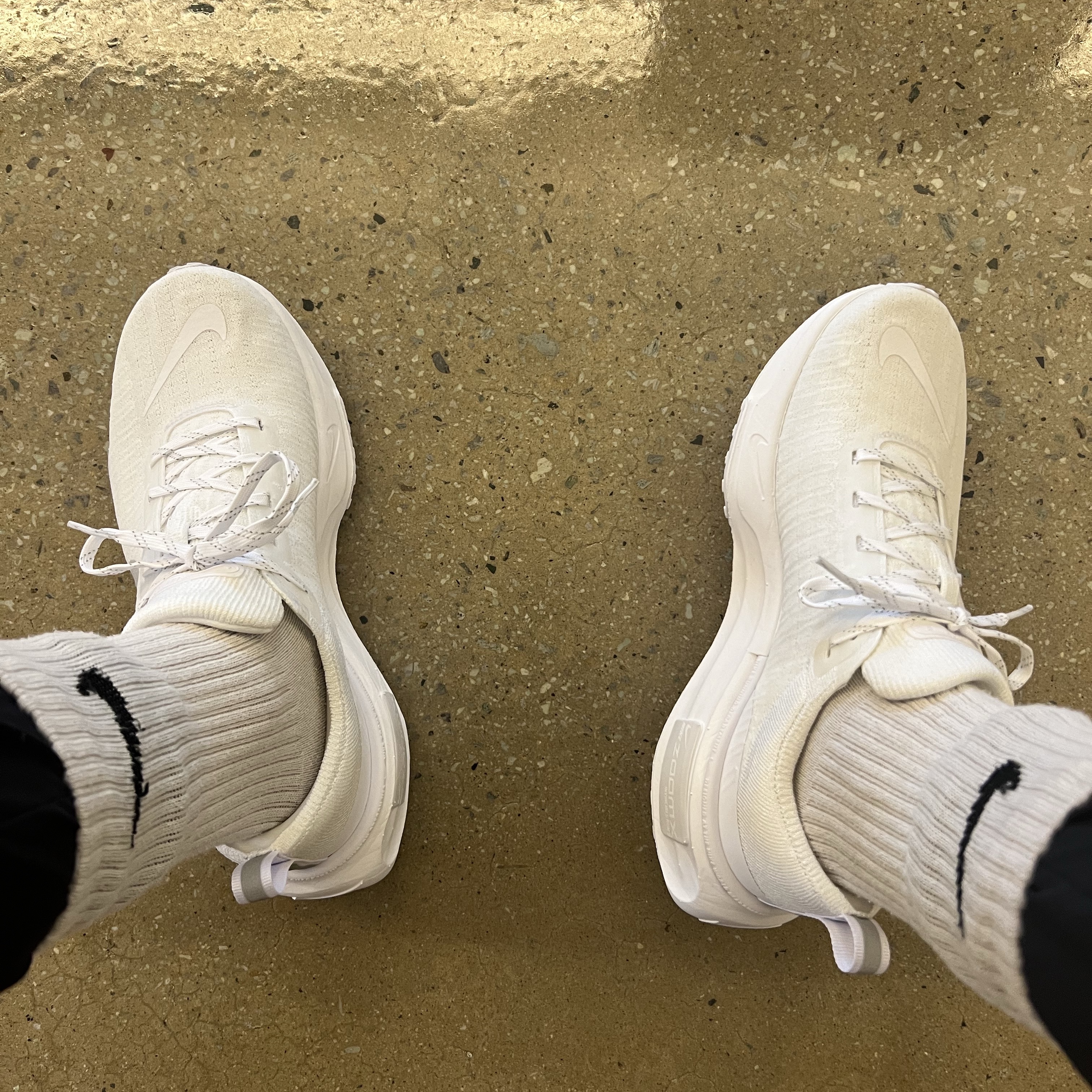 Nike ZoomX Invincible Run Flyknit 3 White Photon Dust 착용 스타일