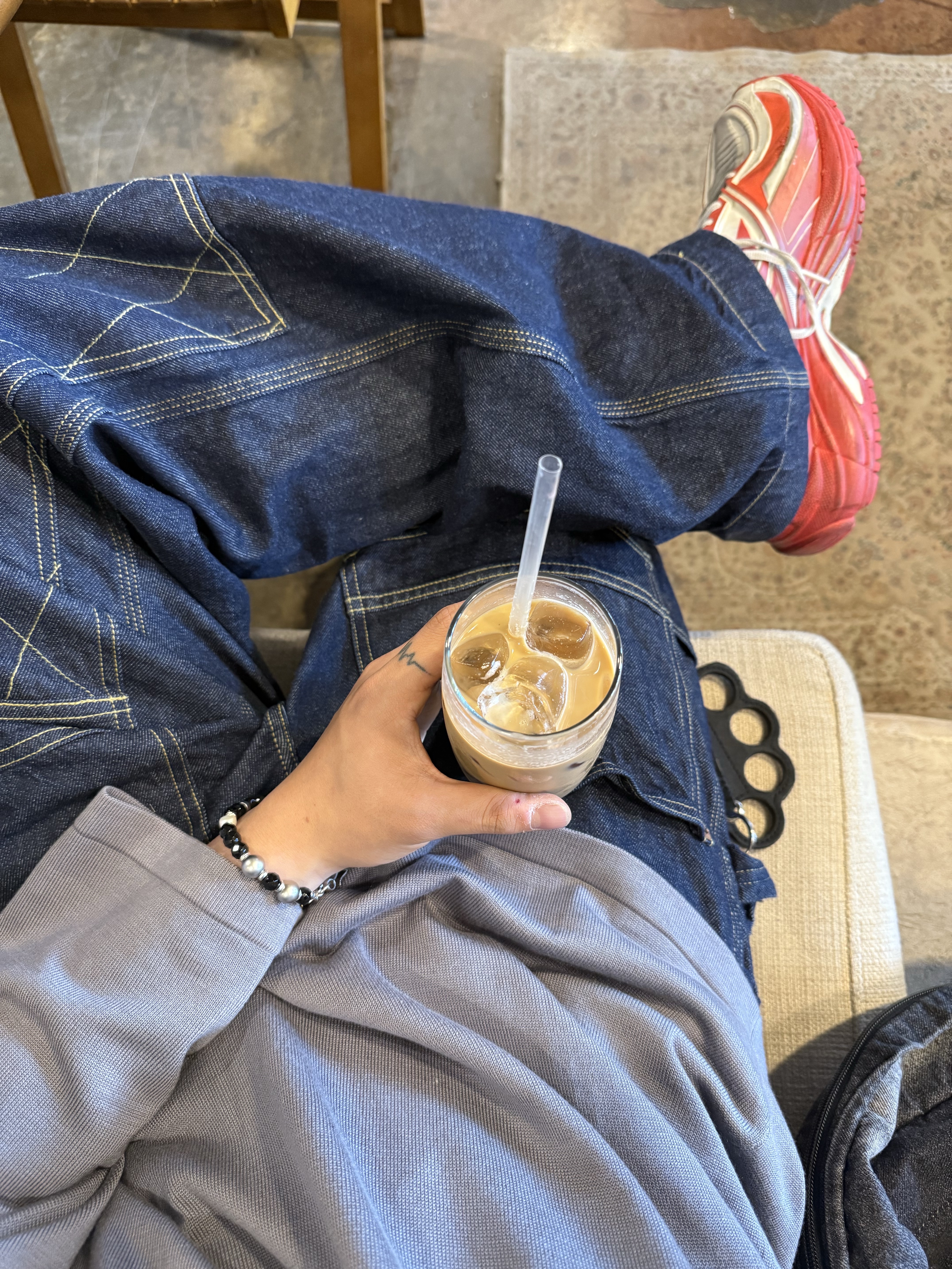 Kapital 11.5 oz. Denim Lumber Pants Indigo, Libertiworko Librta Black 착용 스타일 - 8