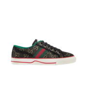 (W) Gucci Tennis 1977 GG Logo Black Multicolor