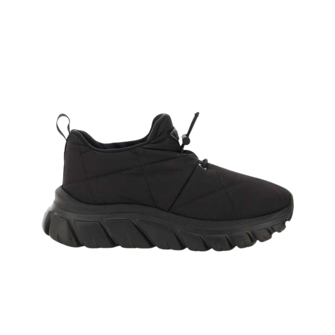 (W) 프라다 리나일론 퀼티드 패디드 스니커즈 블랙((W) Prada Re-Nylon Quilted Padded Sneakers Black) - 1