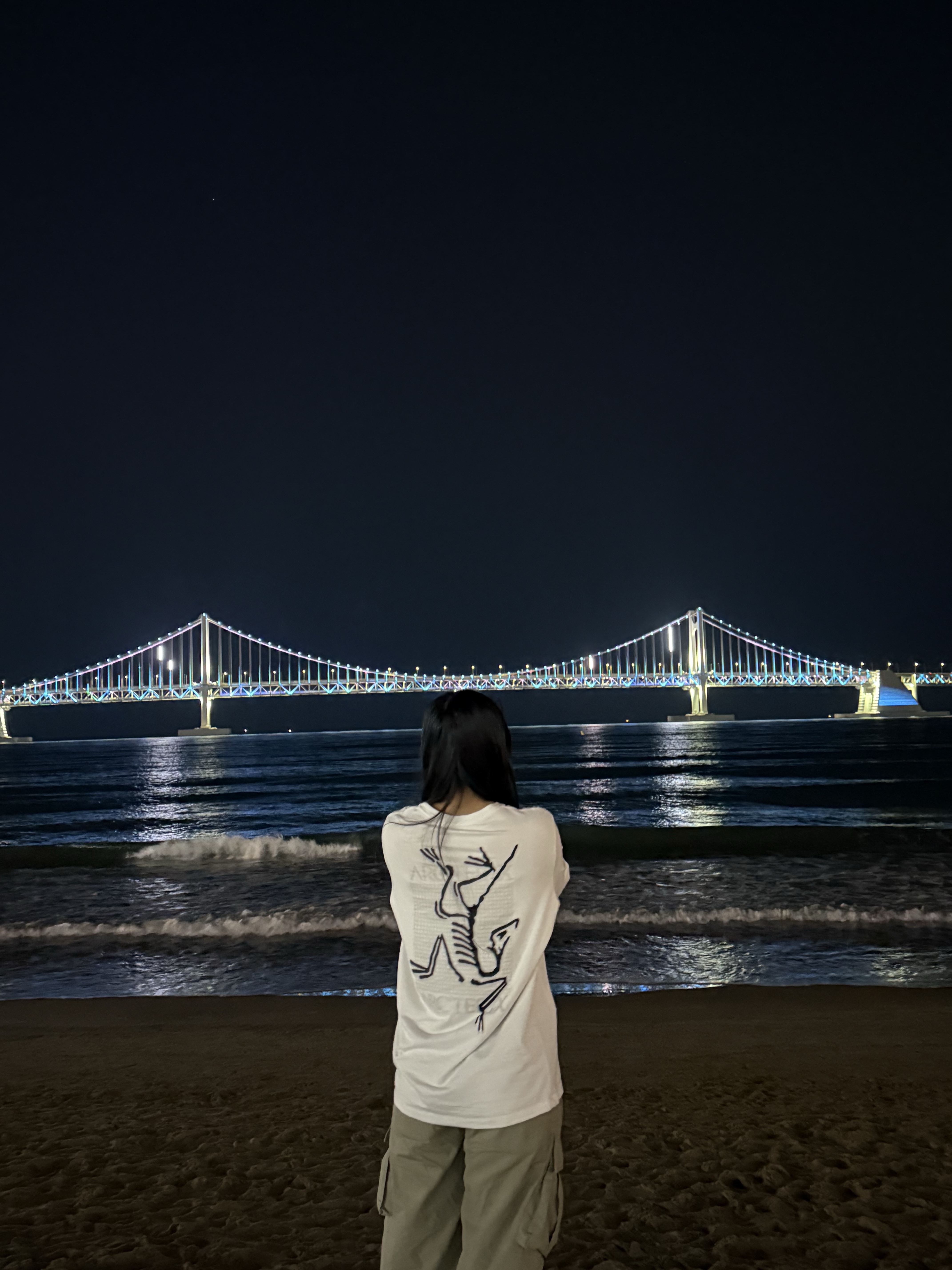 Arc'teryx Arc'Multi Bird Logo LS T-Shirt White Light 착용 스타일 - 2