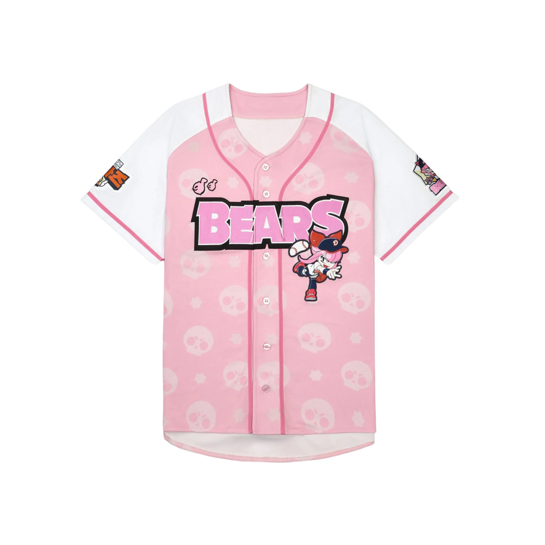 두산 베어스 x 브롤 스타즈 레플리카 유니폼 멜로디 핑크 화이트 (논 마킹 버전)(Doosan Bears x Brawl Stars Replica Uniform Melody Pink White (Non Marking Ver.))