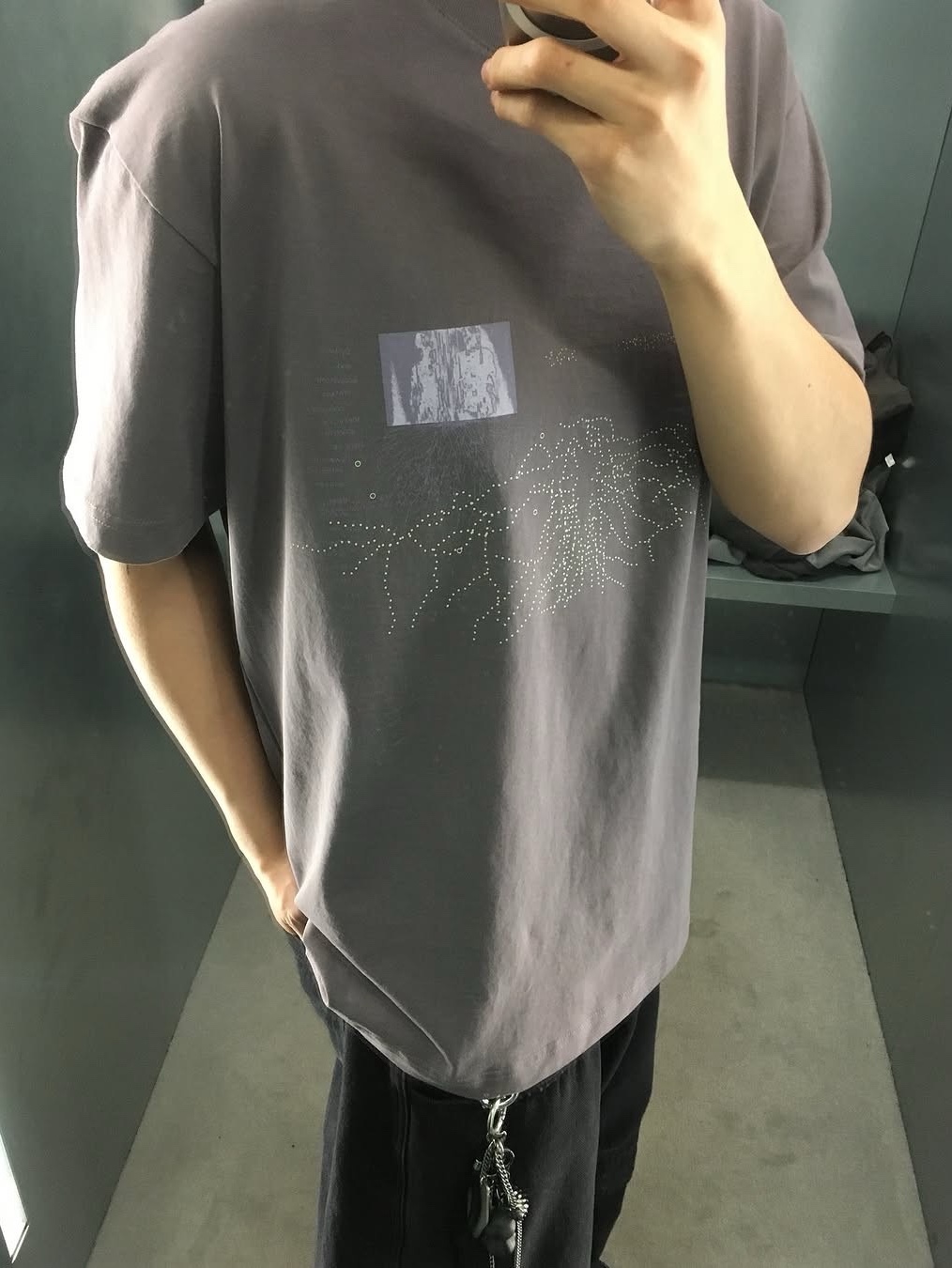 Sansan Gear Organ System T-Shirt Red Bean 착용 스타일