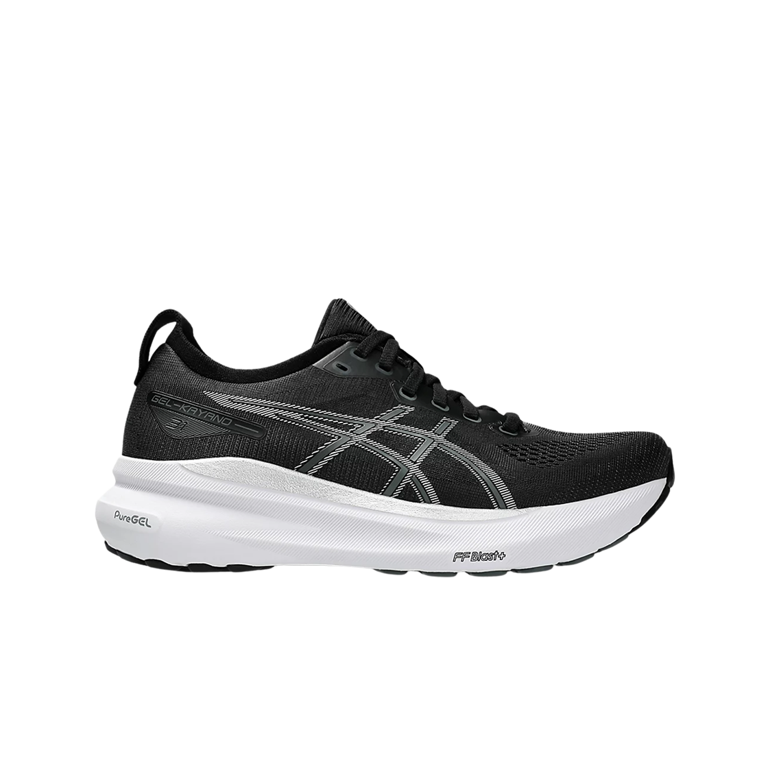 (W) 아식스 젤 카야노 31 블랙 퓨어 실버 - D 와이드((W) Asics Gel-Kayano 31 Black Pure Silver - D Wide) - 1
