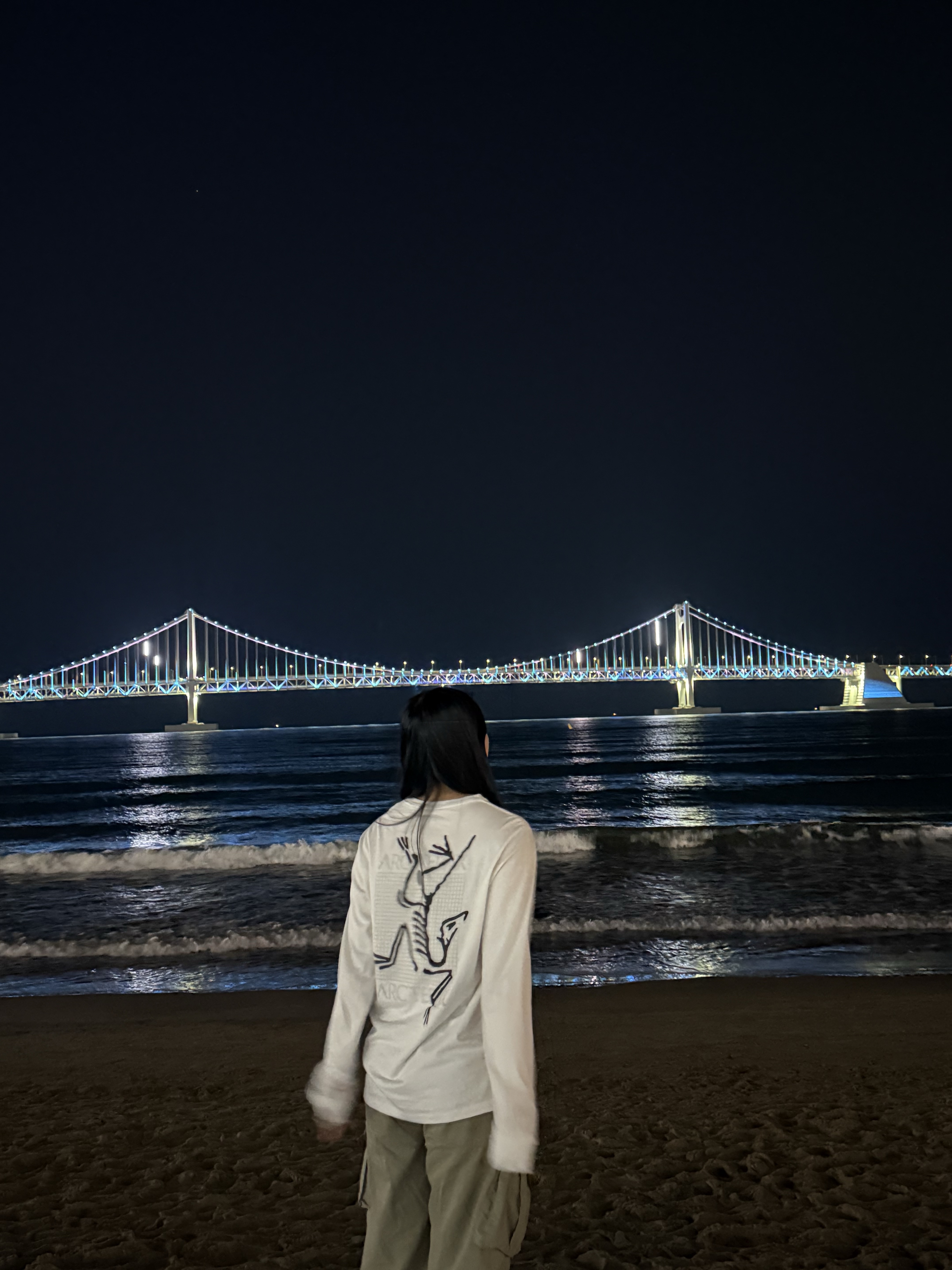 Arc'teryx Arc'Multi Bird Logo LS T-Shirt White Light 착용 스타일 - 1