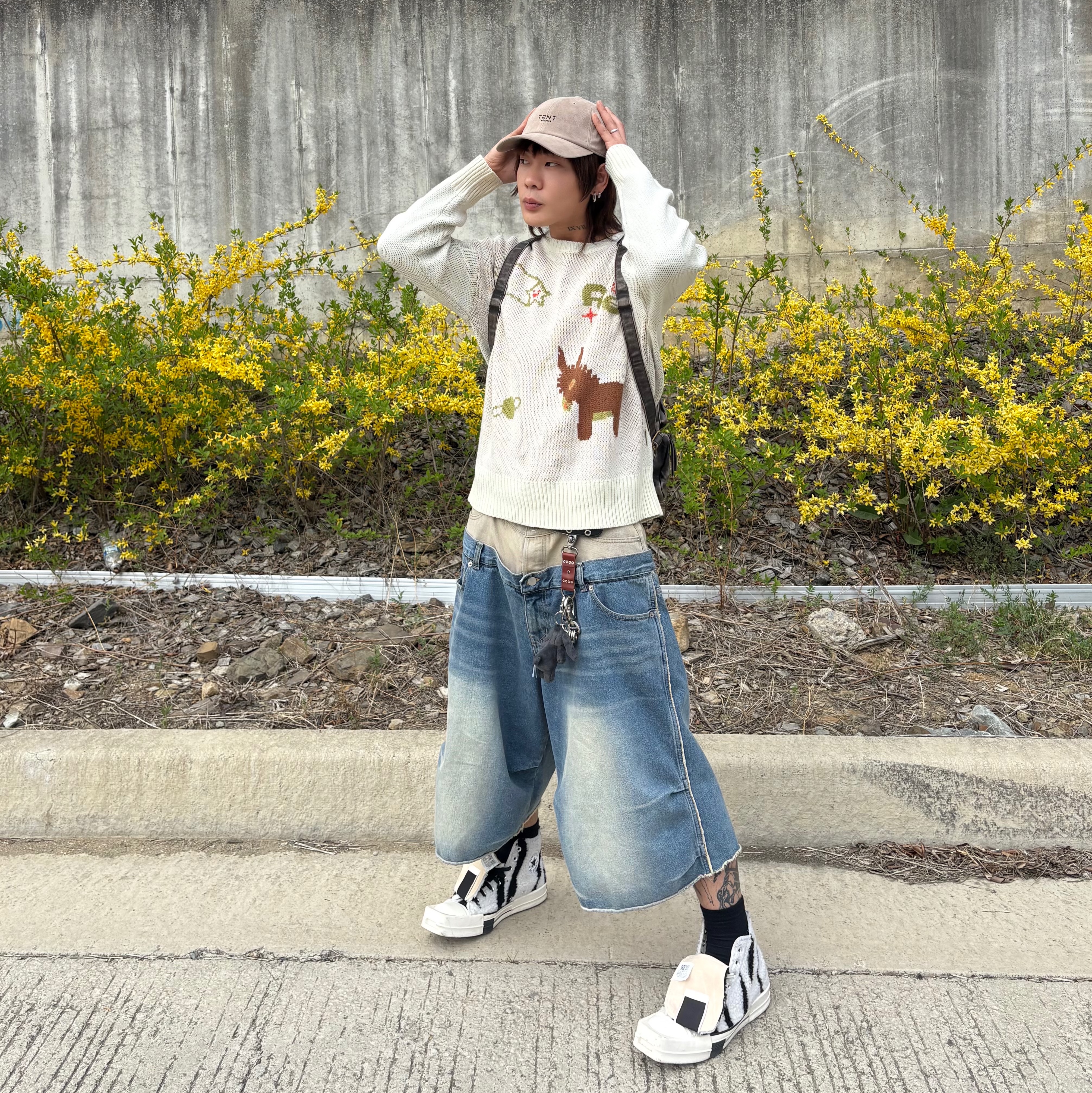Converse x Drkshdw Turbodrk Chuck 70 Hi Lilly White 착용 스타일 - 1