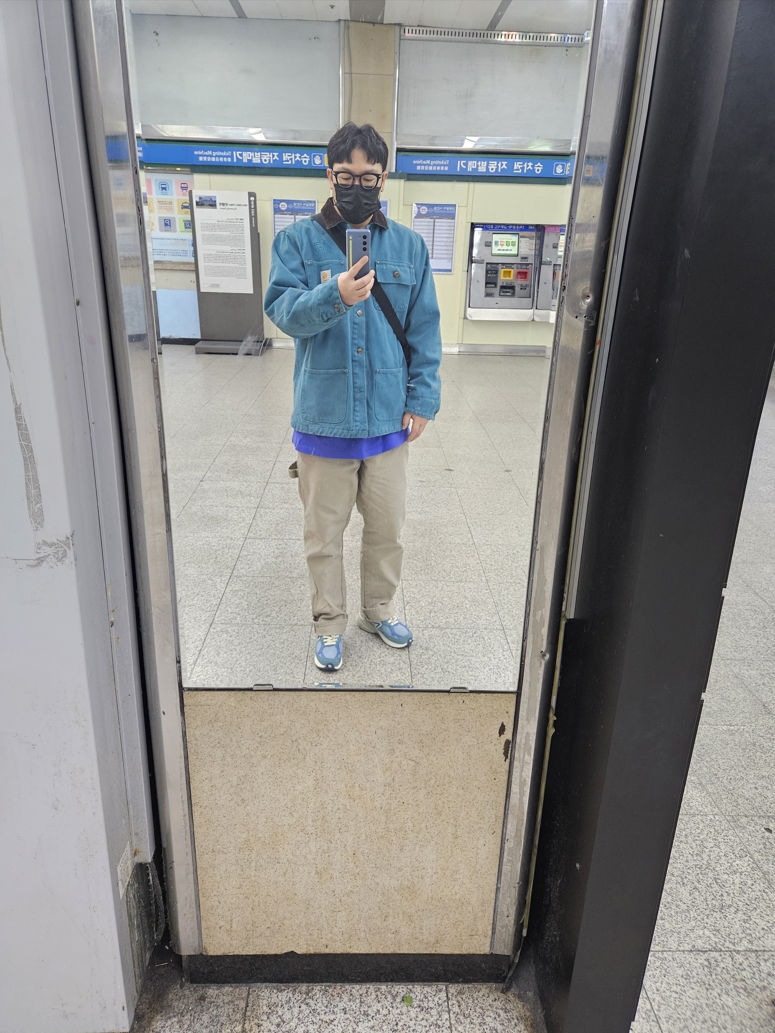 뉴발란스 x 리바이스 990v3 블루 (리바이스 택) 착용 스타일