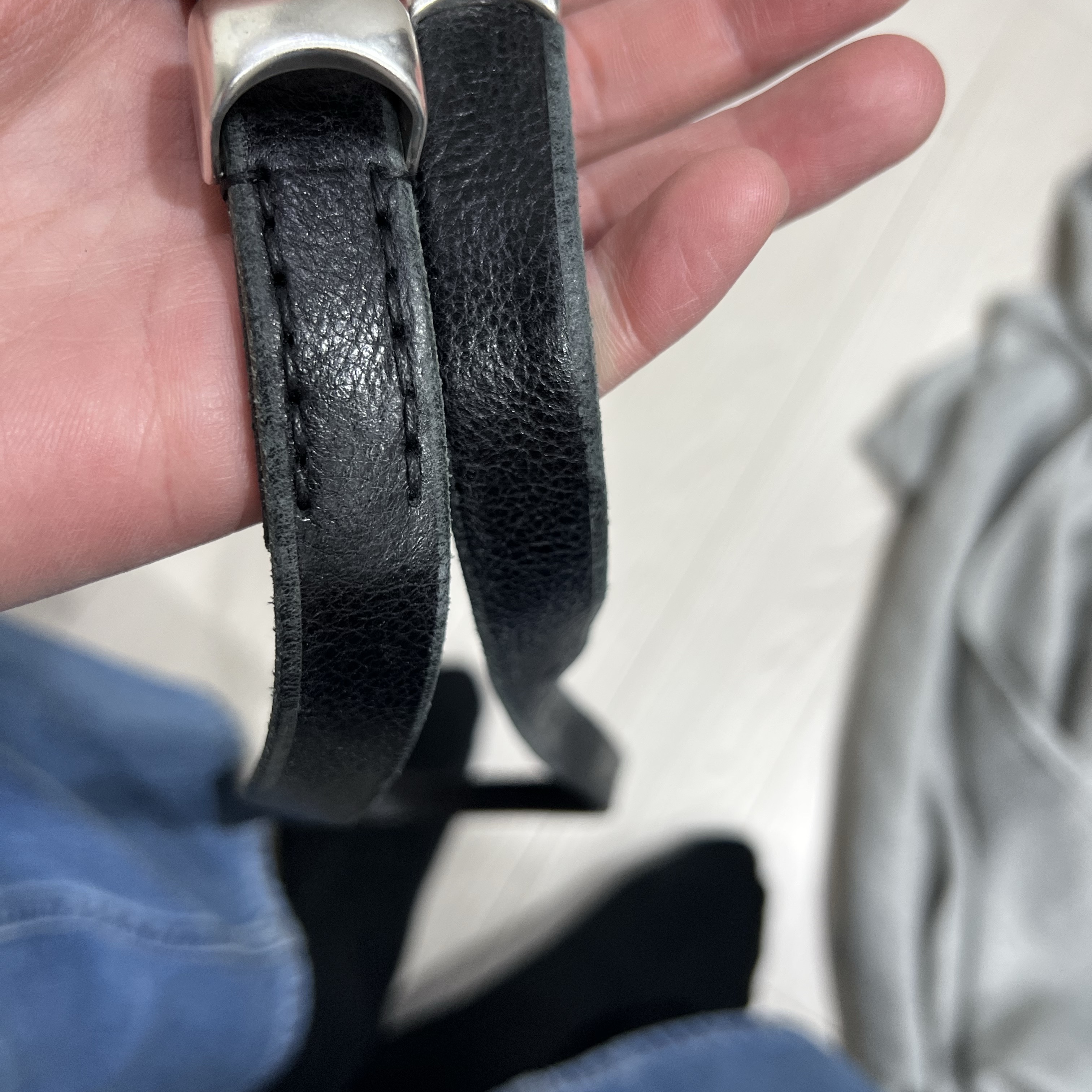 아워레가시 벨트 2cm 레더 블랙 착용 스타일