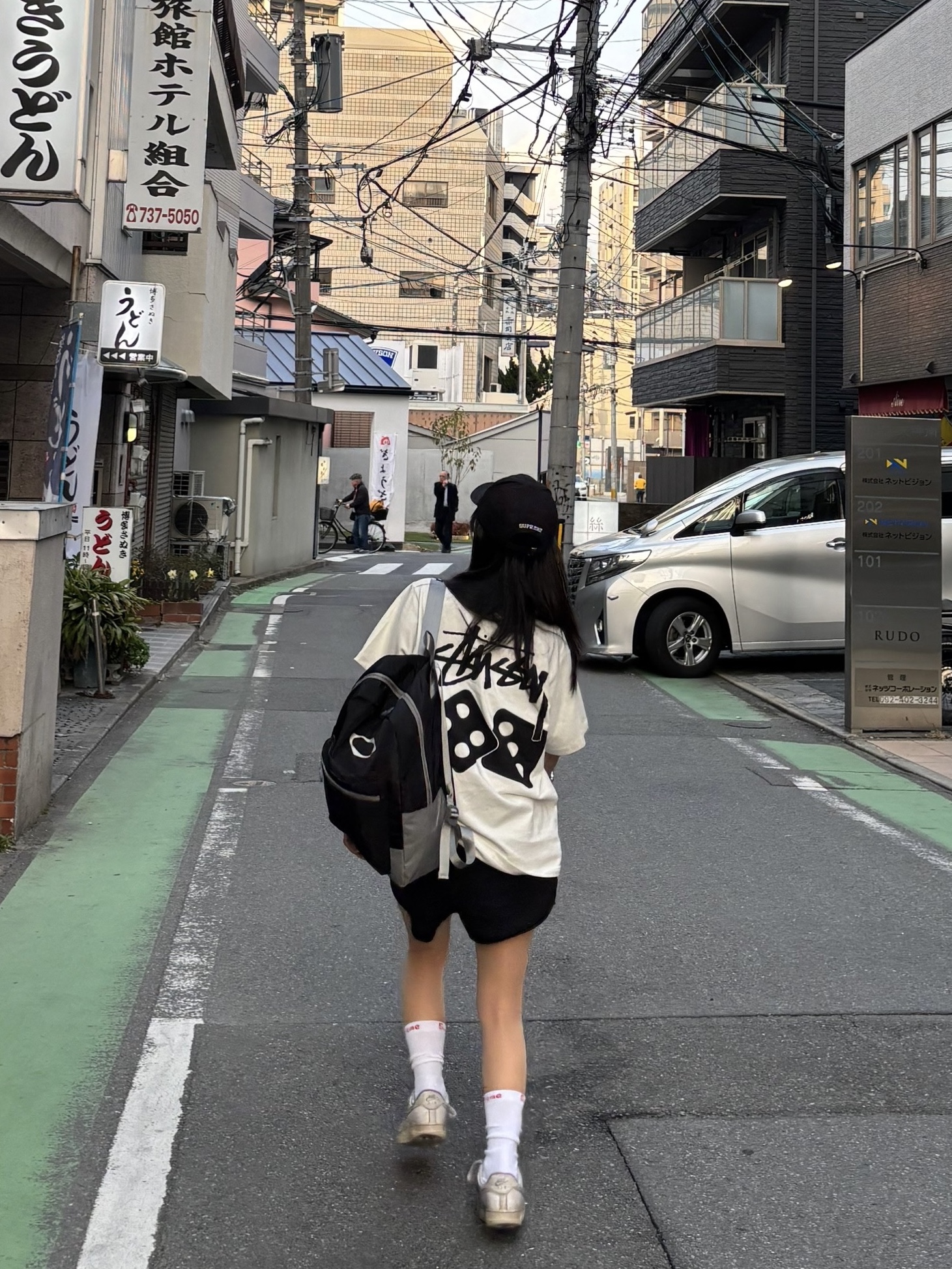 Stussy Dice Pigment Dyed T-Shirt Natural, Mischief Rhombus Light Weight Backpack Black - The Hyundai Seoul Exclusive 착용 스타일