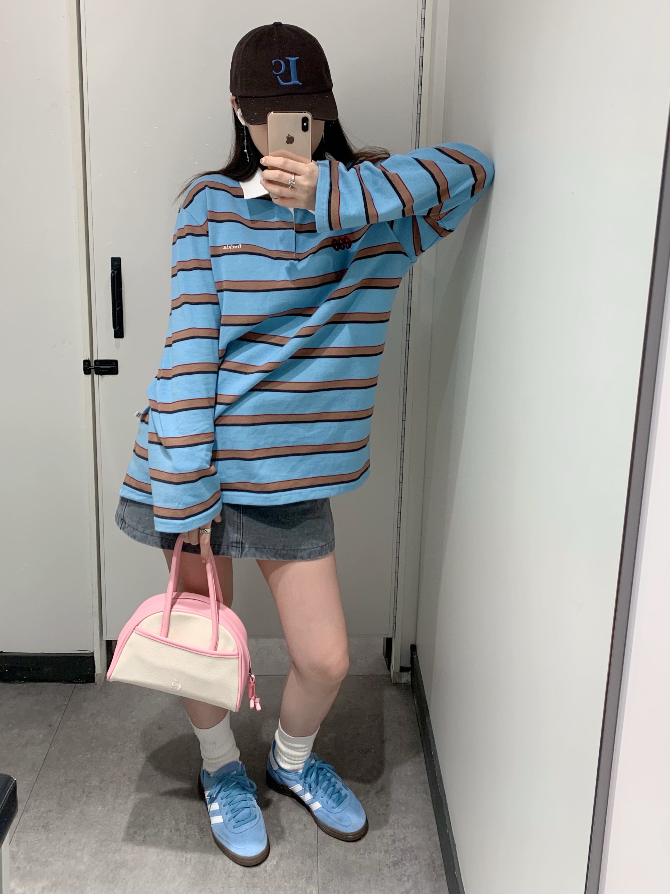 Adidas Spezial Handball Light Blue 착용 스타일