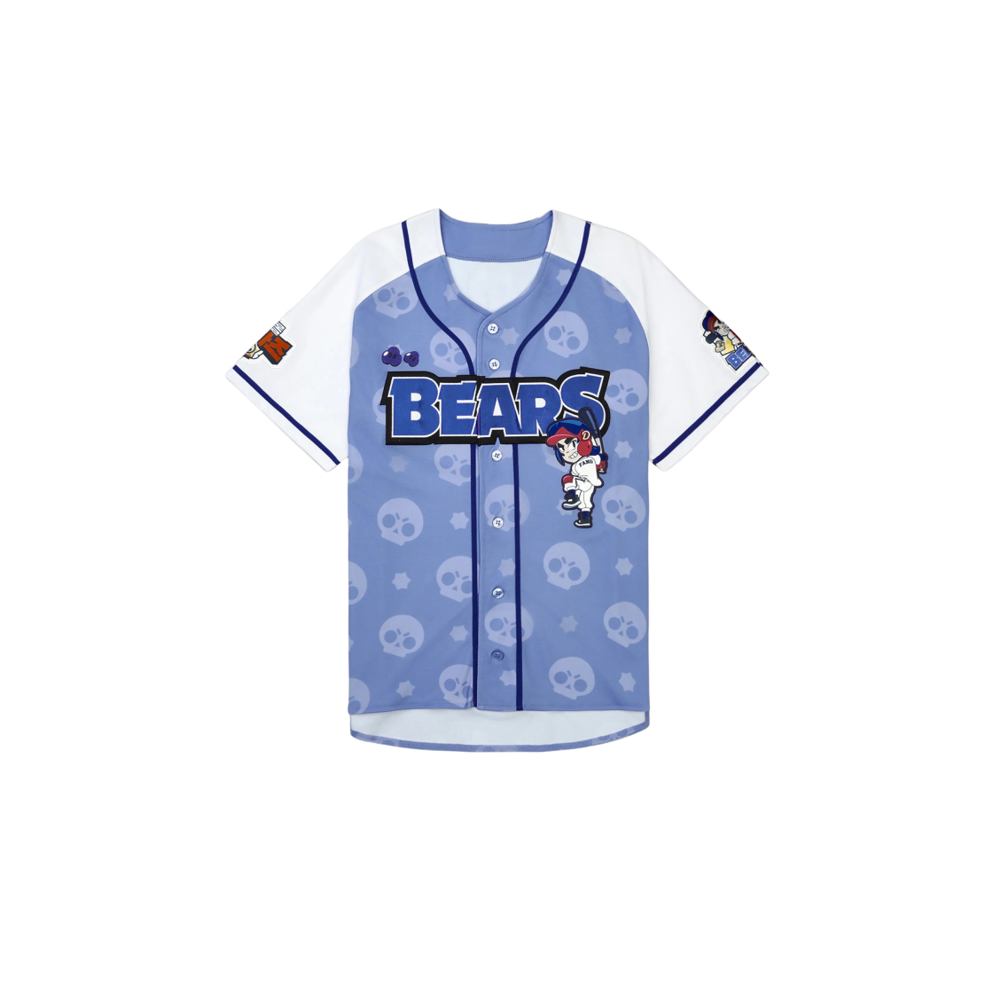 - (Kids) Doosan Bears x Brawl Stars Replica Uniform Fang Blue White (Non Marking Ver.)